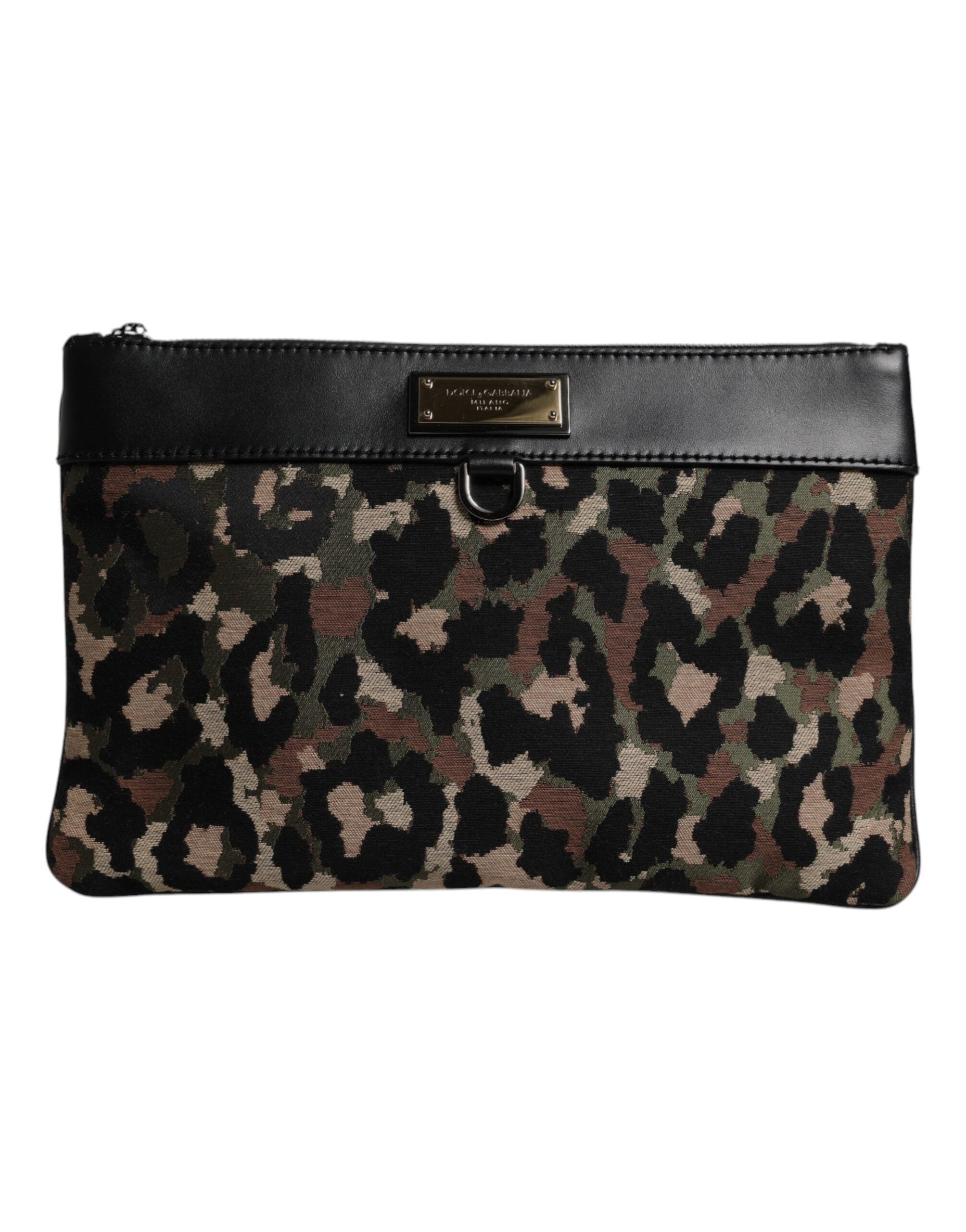 Dolce & Gabbana Leopard Jacquard Clutch — Multicolor by Dolce Gabbana