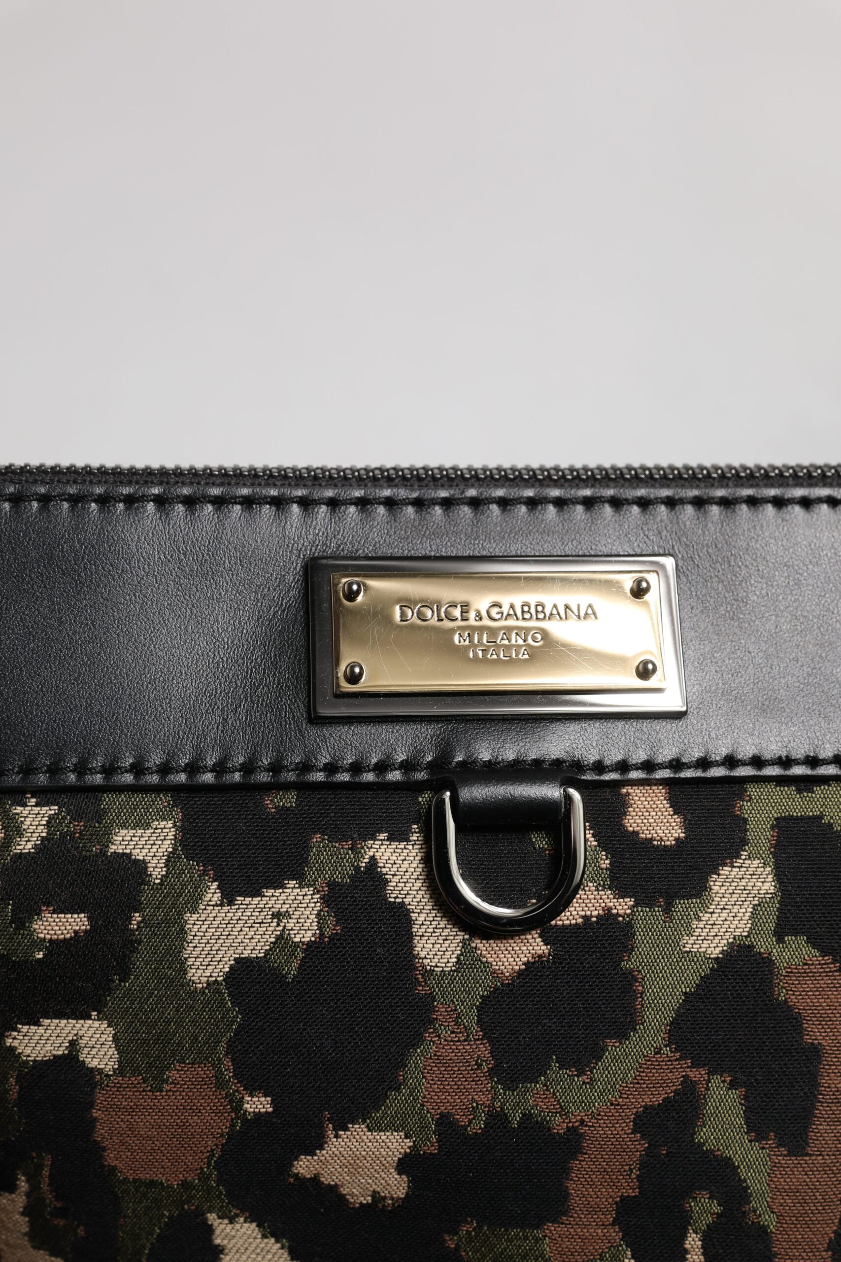 Dolce & Gabbana Leopard Jacquard Clutch — Multicolor, view 6