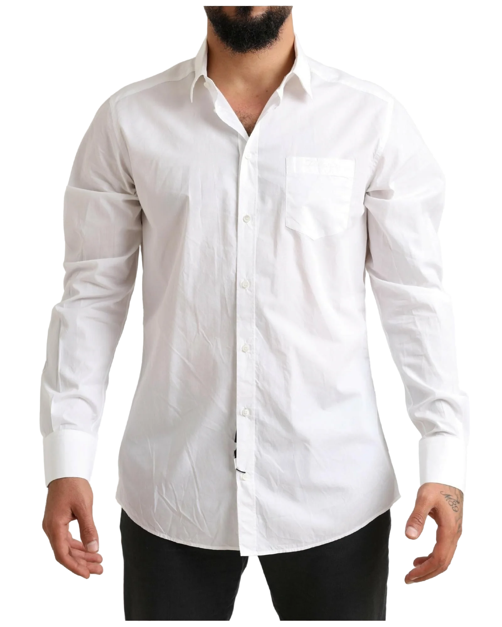 Dolce & Gabbana Cotton Dress Shirt — White by Dolce Gabbana