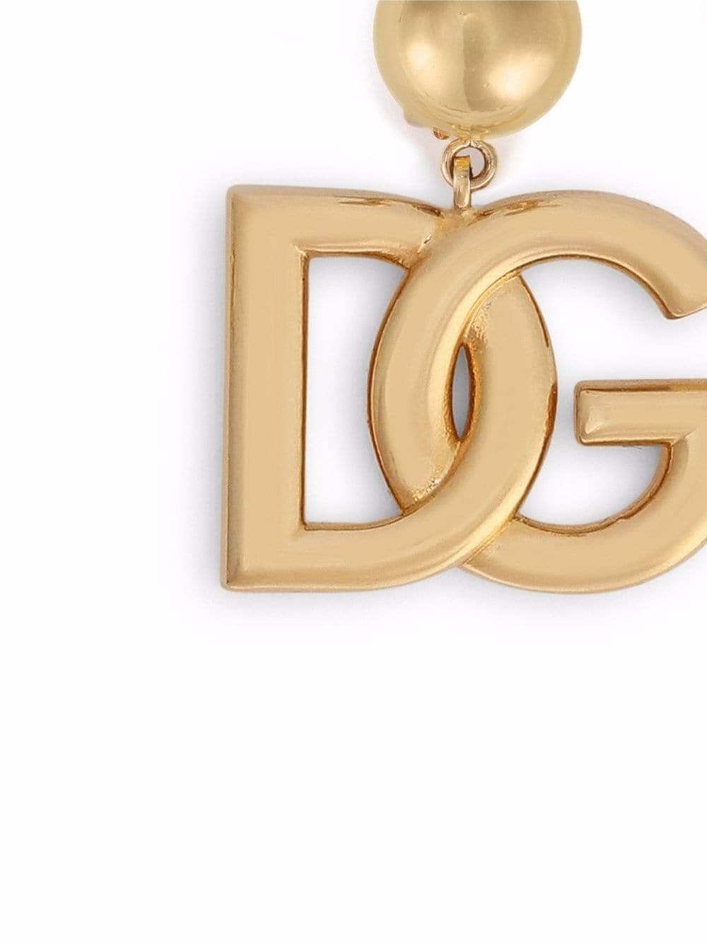 Dolce & Gabbana Logo Clip-On Earrings — Gold, view 2
