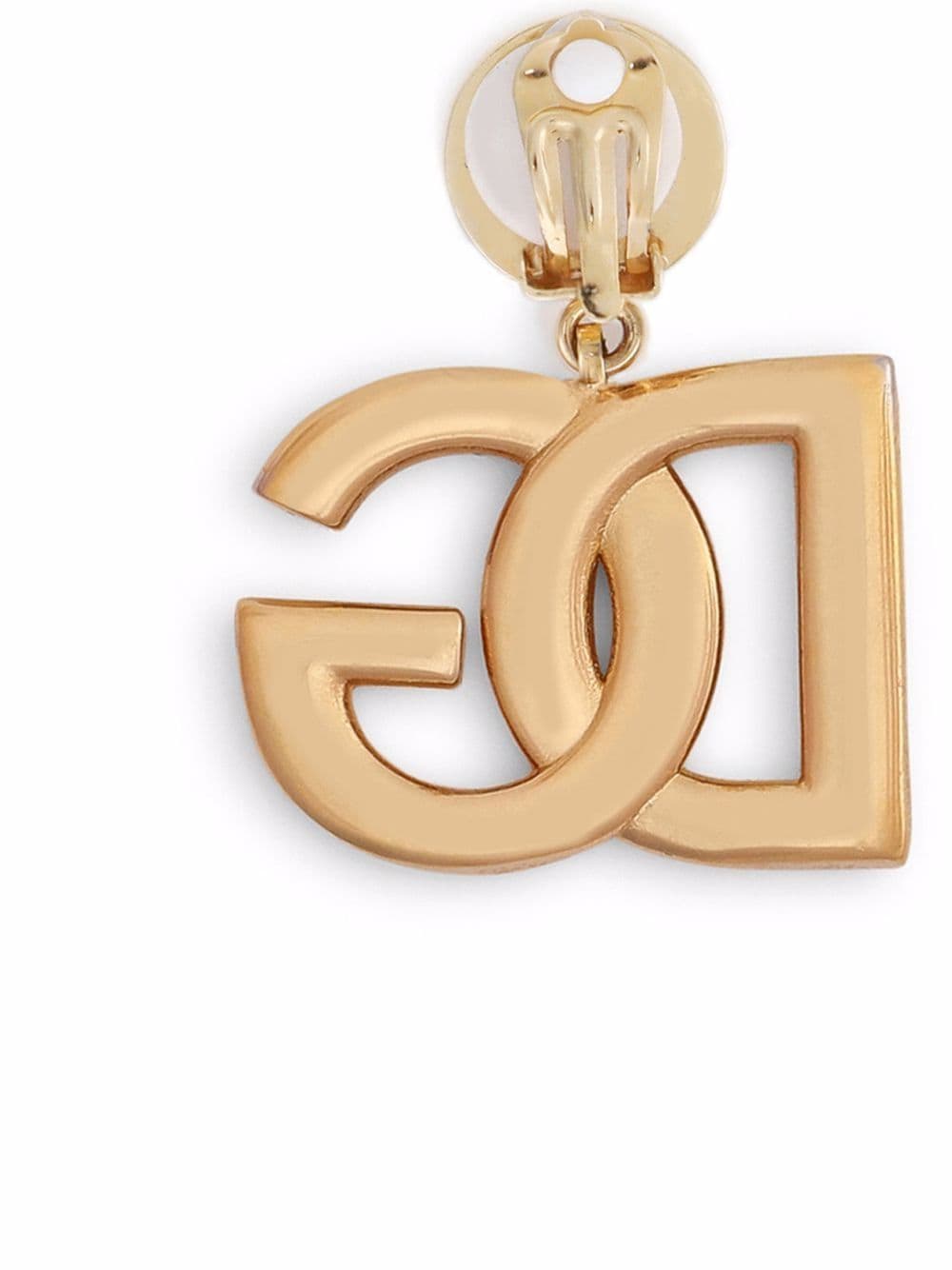 Dolce & Gabbana Logo Clip-On Earrings — Gold, view 3