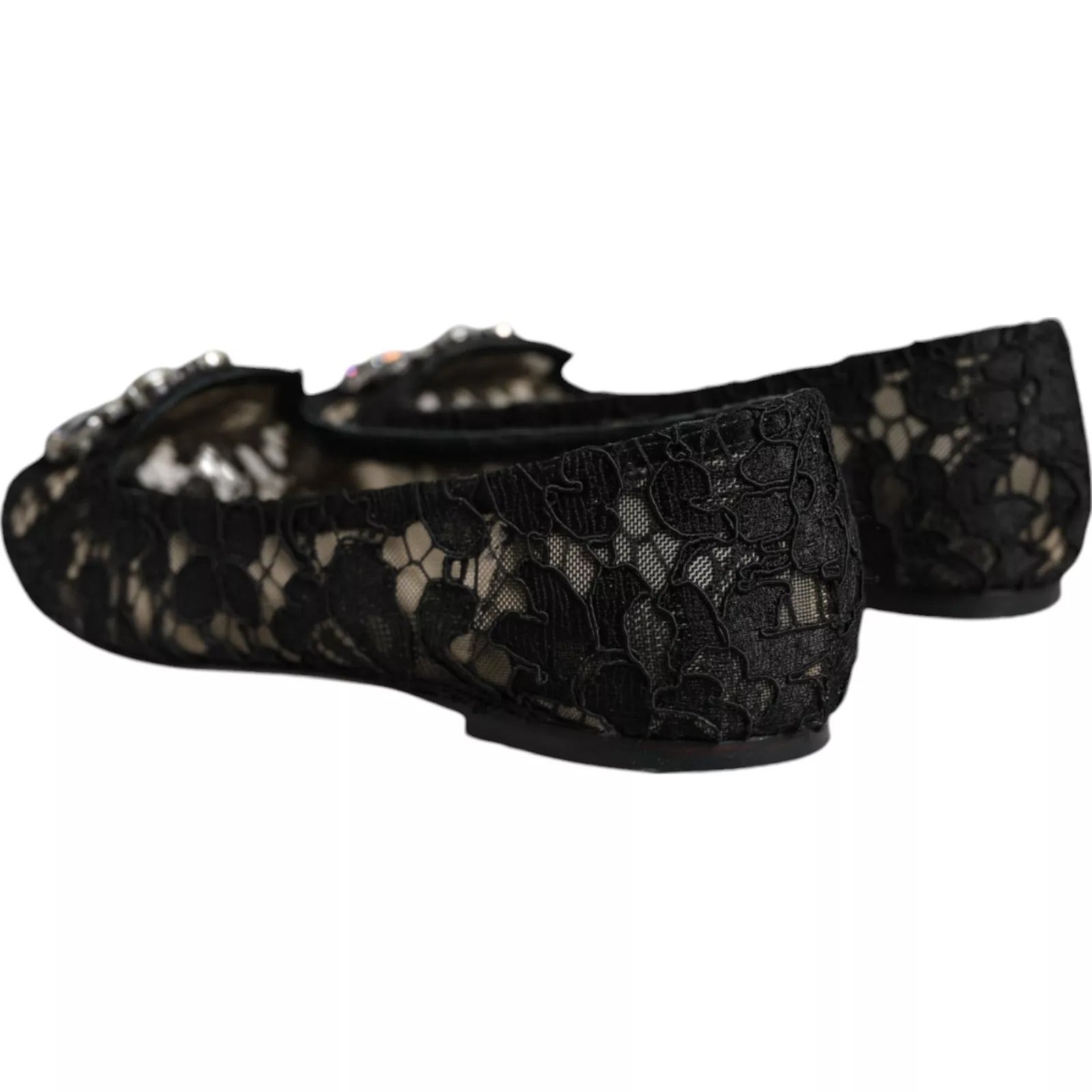 Dolce & Gabbana Lace Crystal-Embellished Flat — Black, view 4