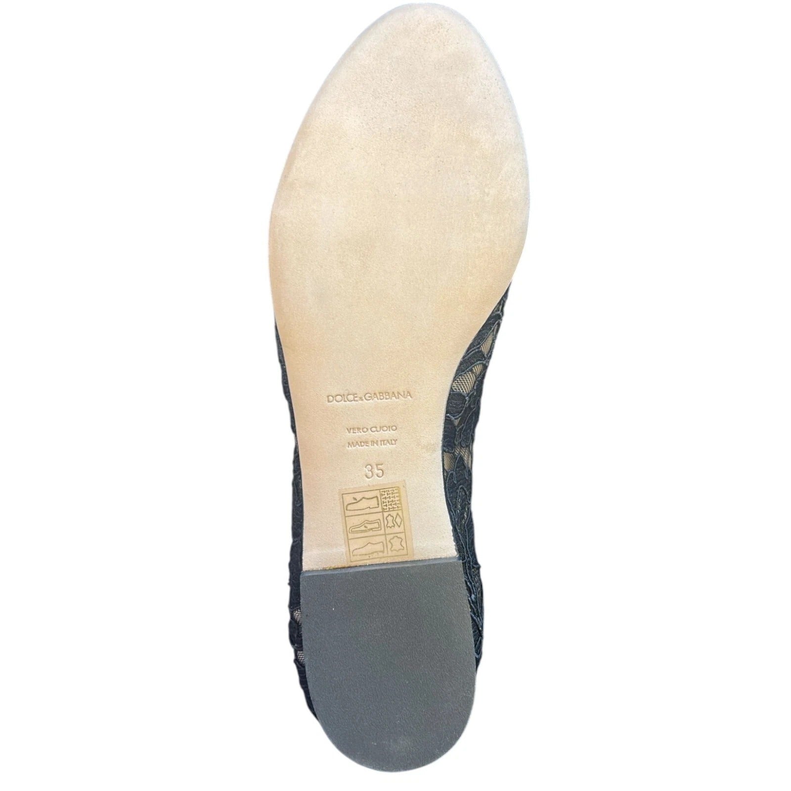 Dolce & Gabbana Lace Crystal-Embellished Flat — Black, view 6