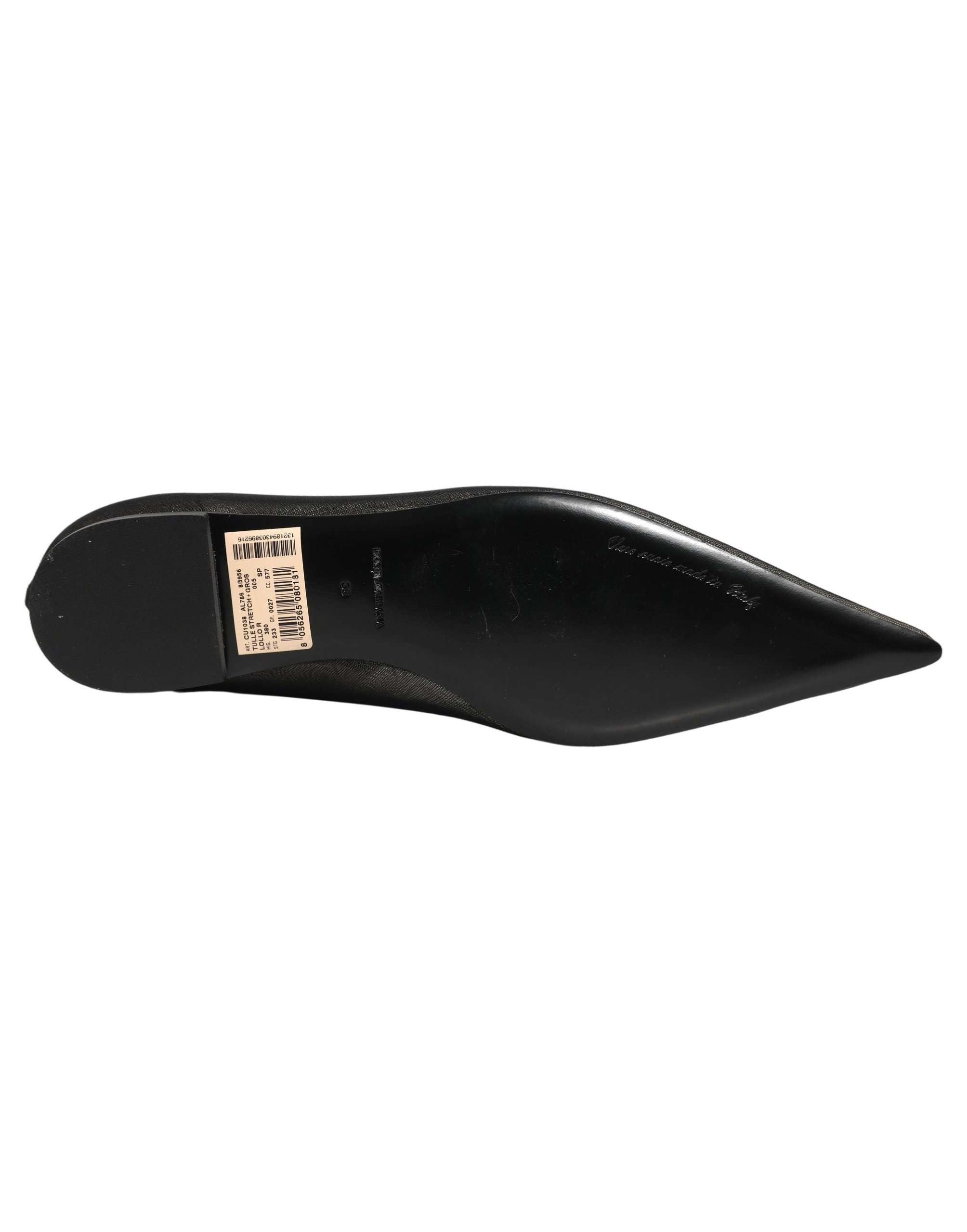 Dolce & Gabbana Tulle Over-The-Knee Flat — Black, view 3