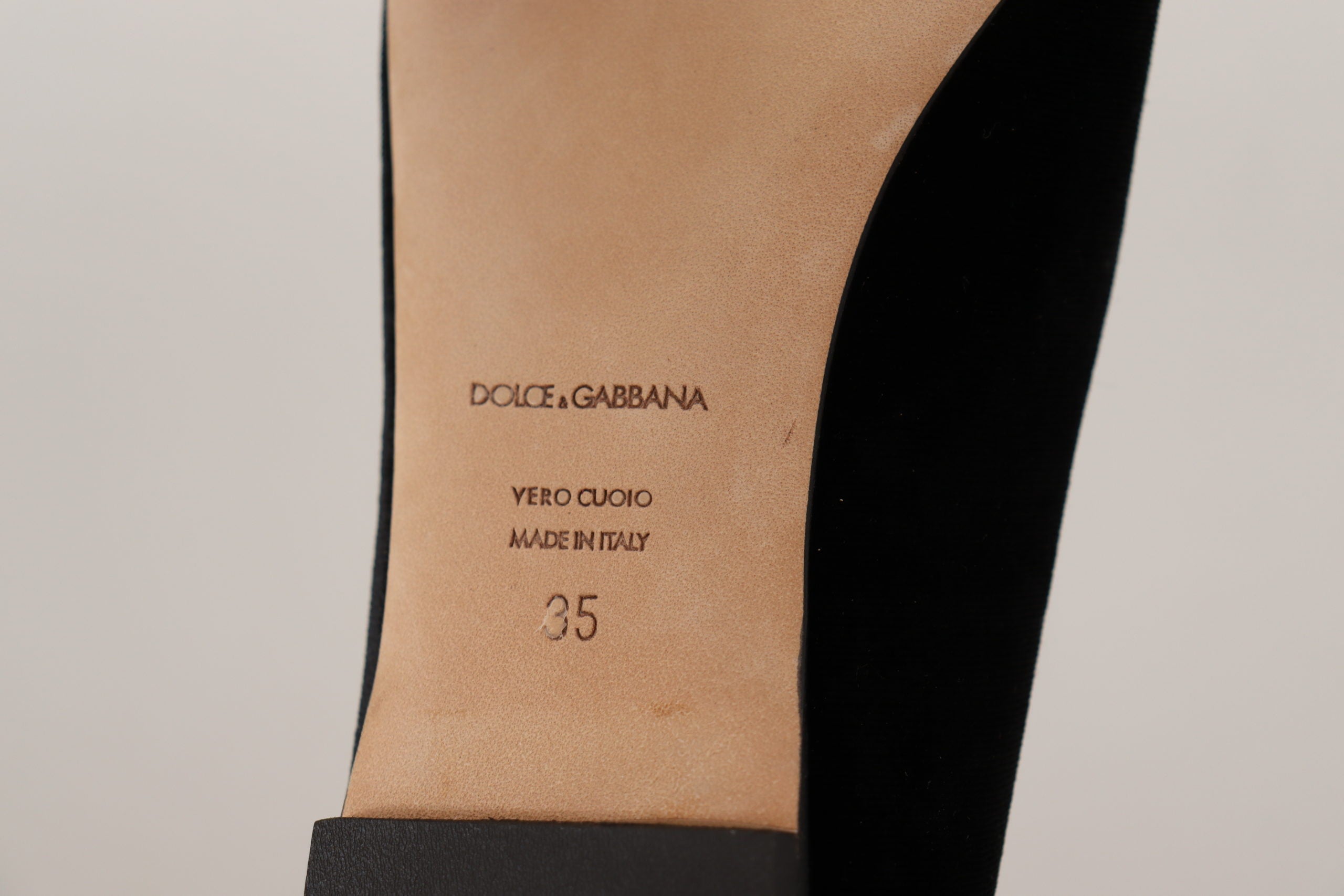 Dolce & Gabbana Sacred Heart Patch Embroidered Flat — Black, view 7