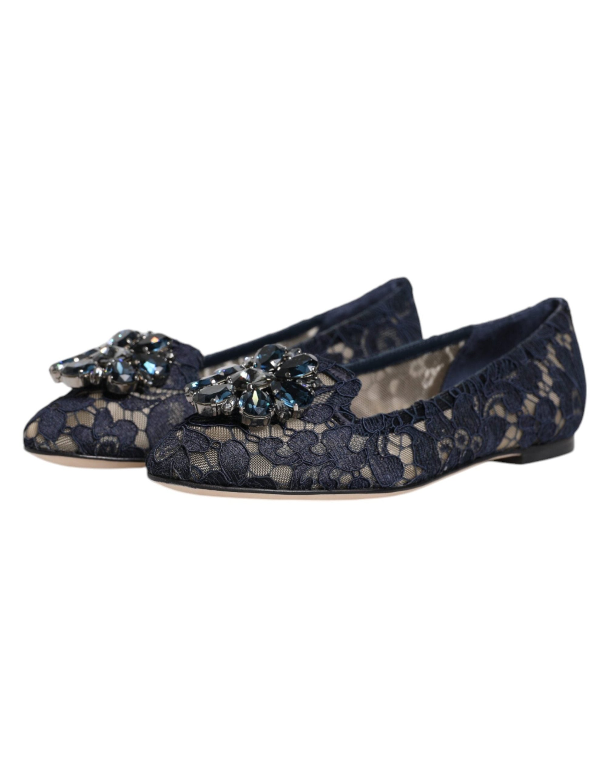 Dolce & Gabbana Vally Flat — Navy, view 3