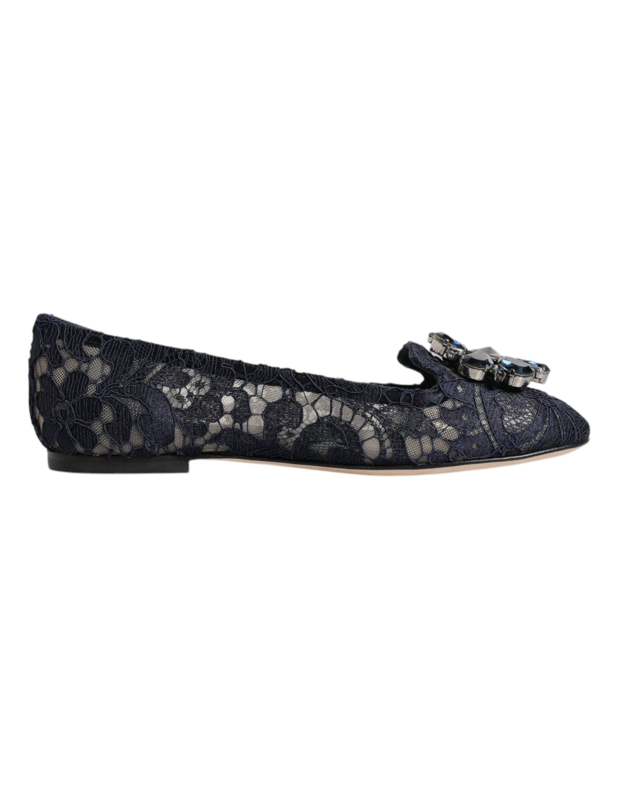 Dolce & Gabbana Vally Flat — Navy, view 7