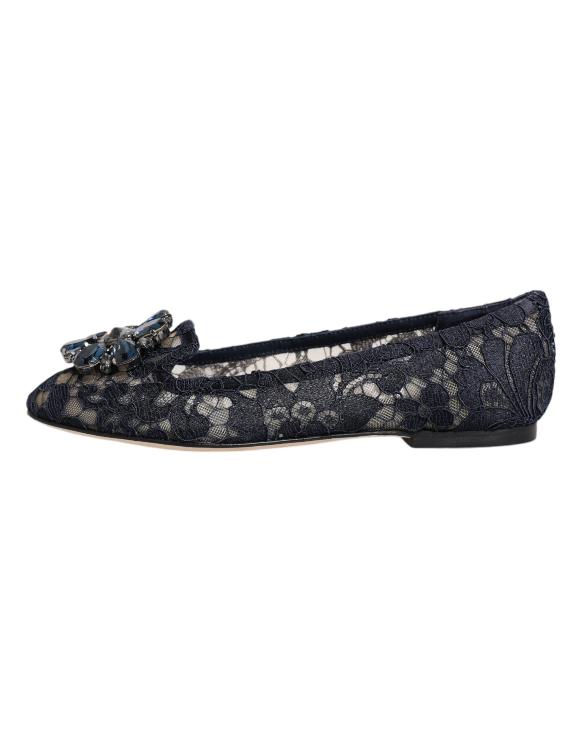 Dolce & Gabbana Vally Flat — Navy, view 8