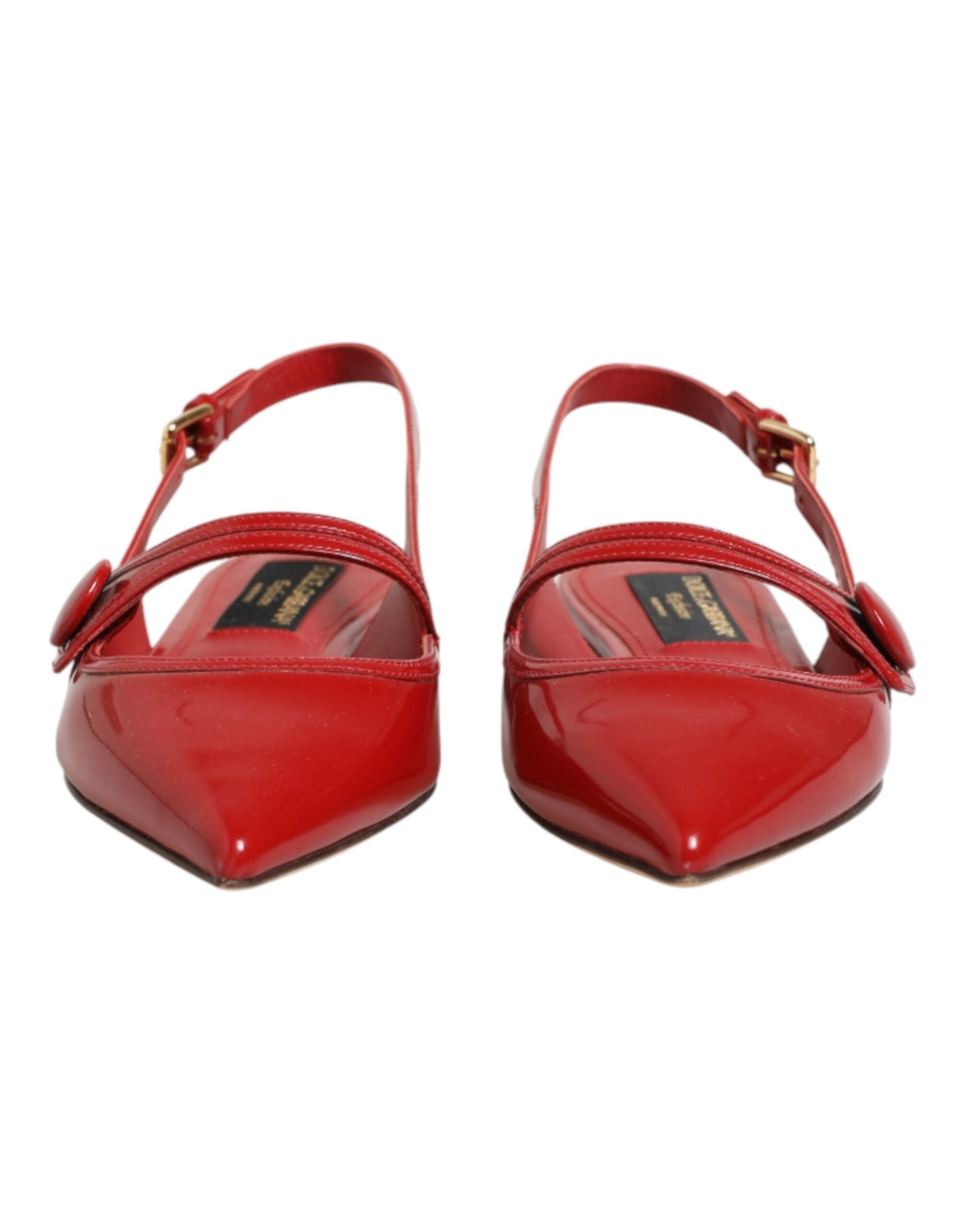 Dolce & Gabbana Leather Slingback Flat — Red, view 5