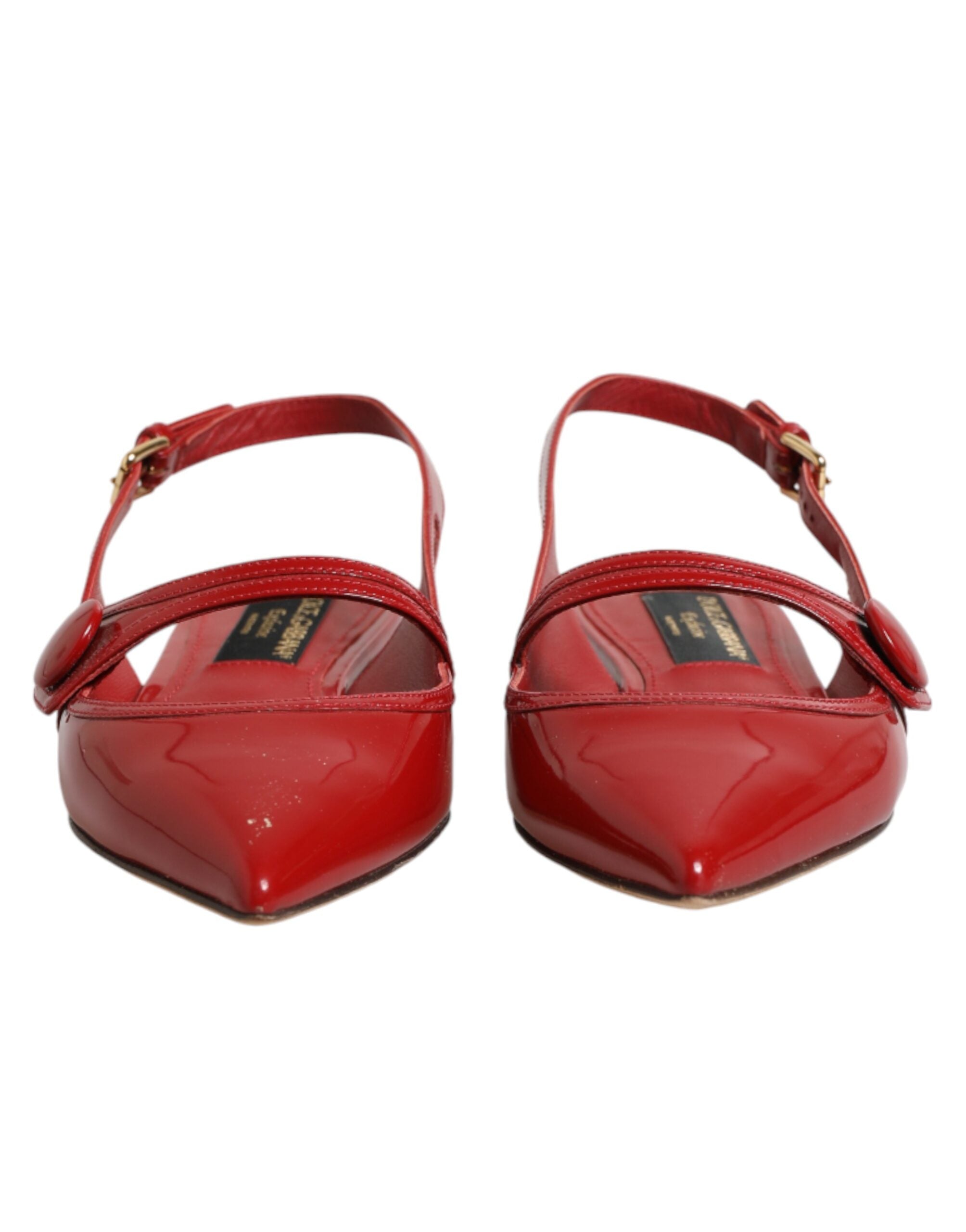 Dolce & Gabbana Patent Leather Slingback Flat — Red, view 2