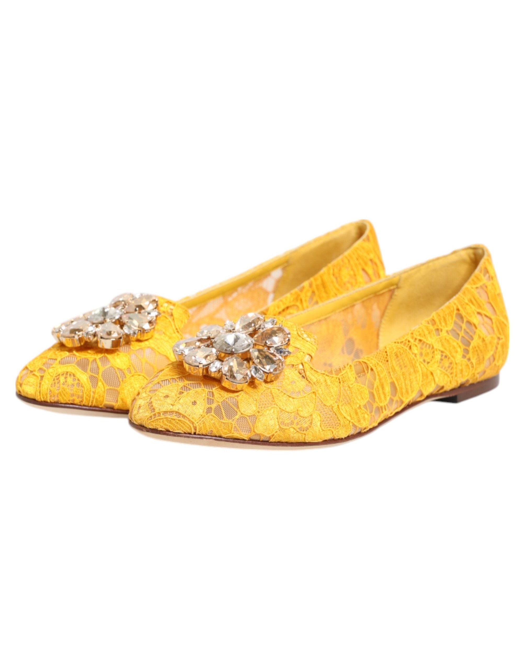 Dolce & Gabbana Vally Flat — Yellow, view 3