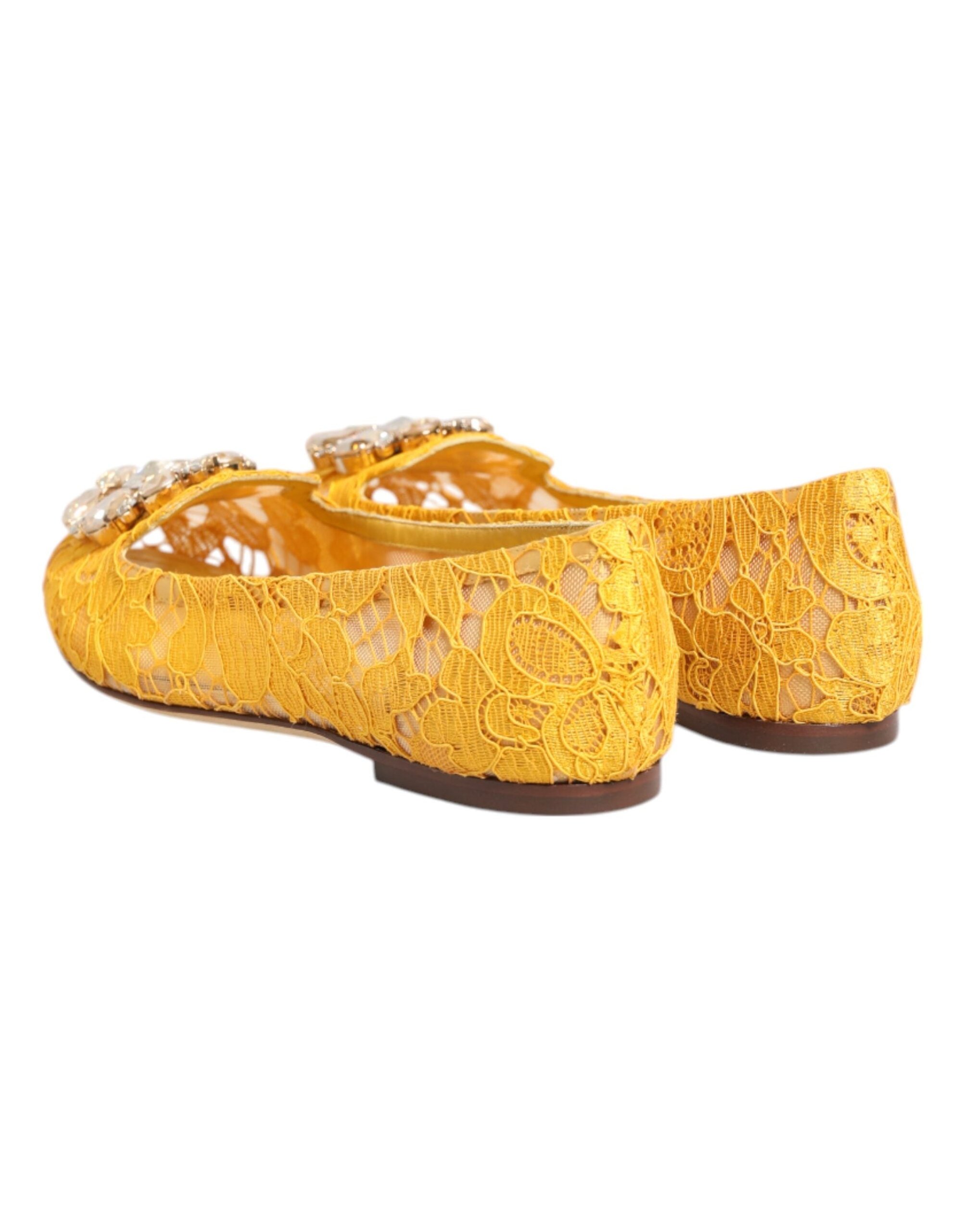 Dolce & Gabbana Vally Flat — Yellow, view 4