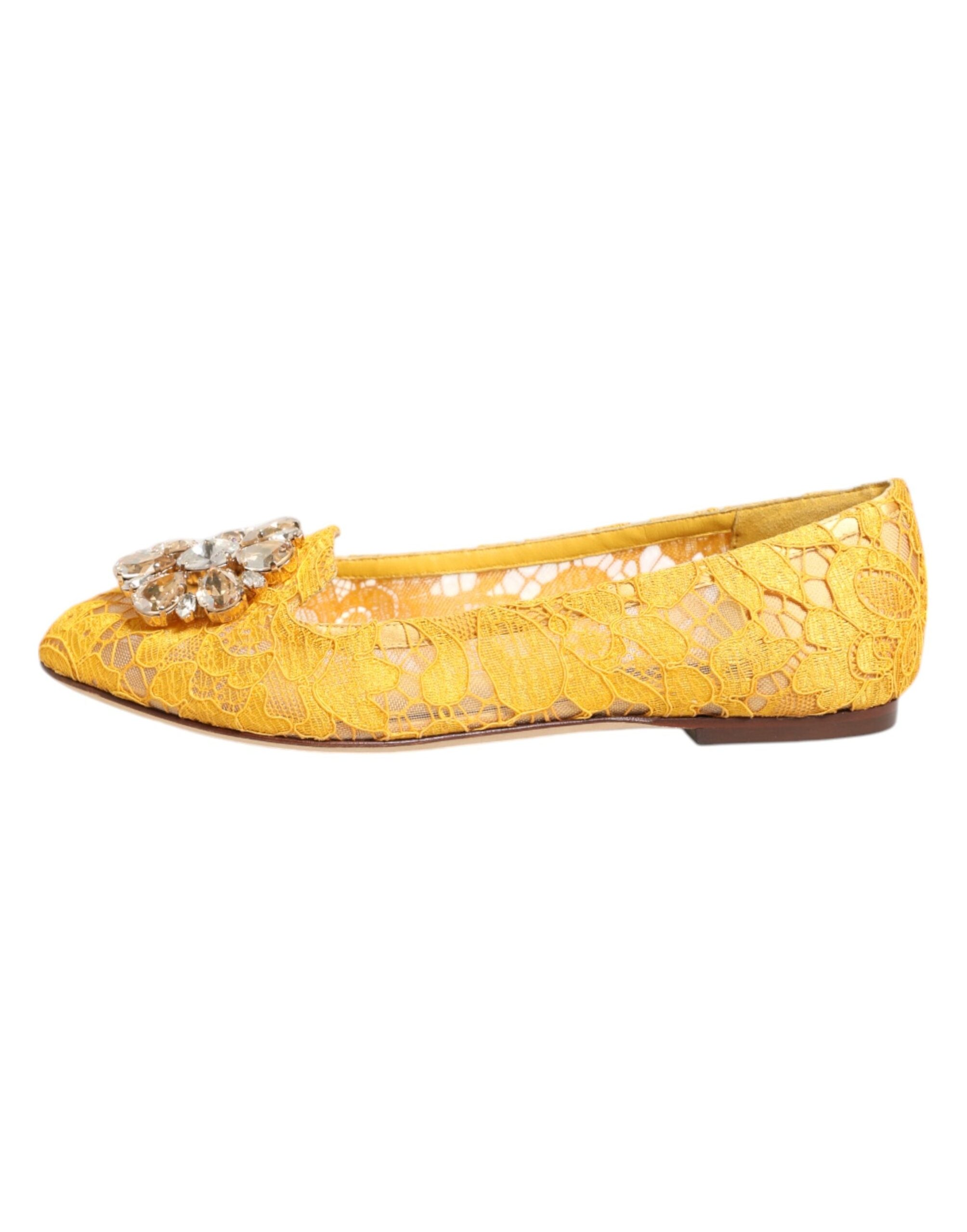 Dolce & Gabbana Vally Flat — Yellow, view 5