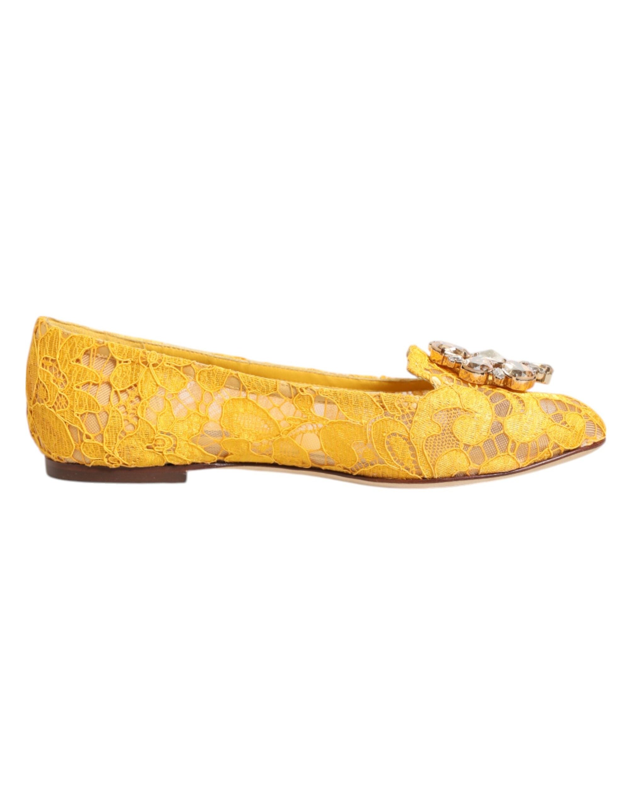 Dolce & Gabbana Vally Flat — Yellow, view 6