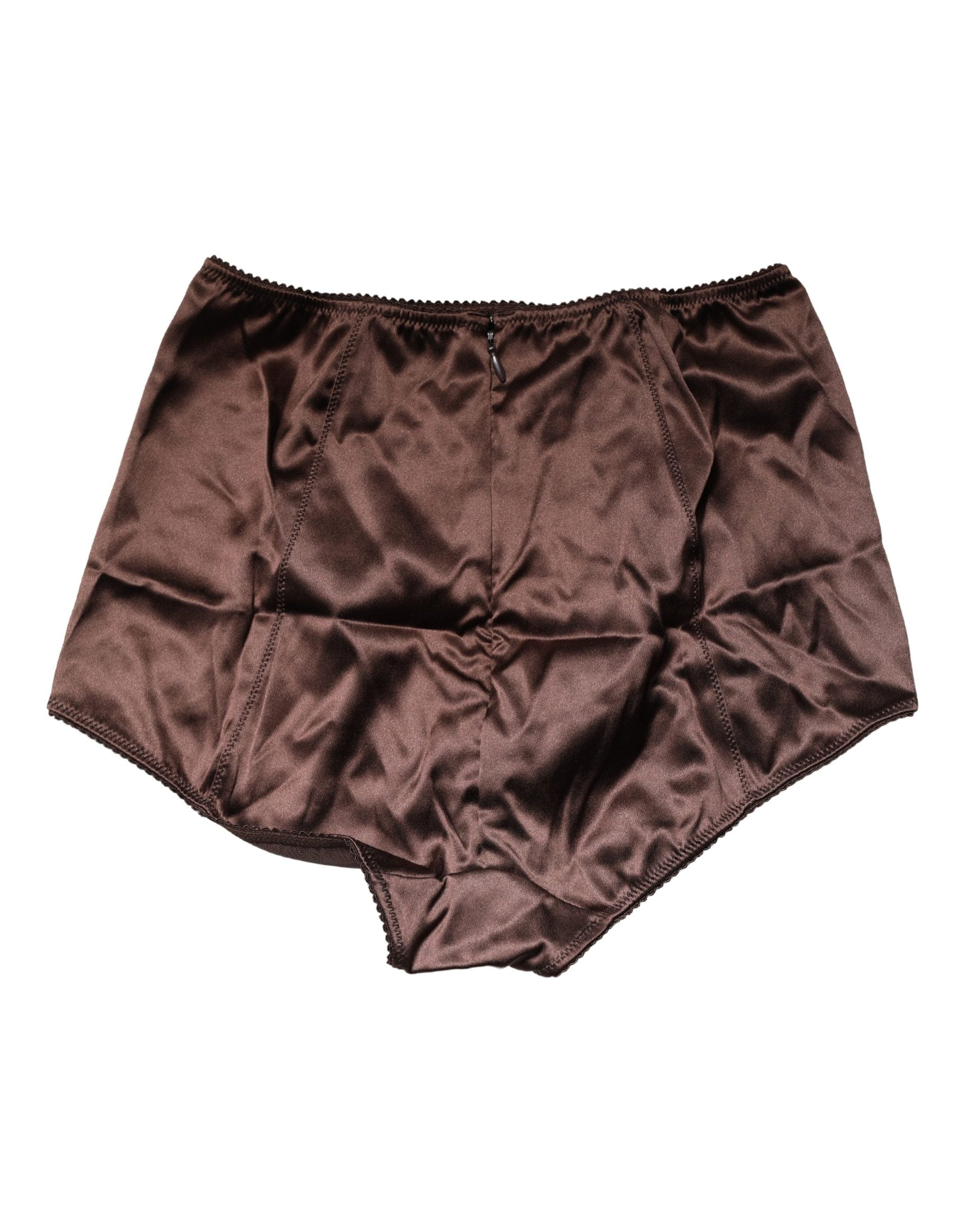Dolce & Gabbana Silk Blend High Waist Girdle Panty — Brown, view 2