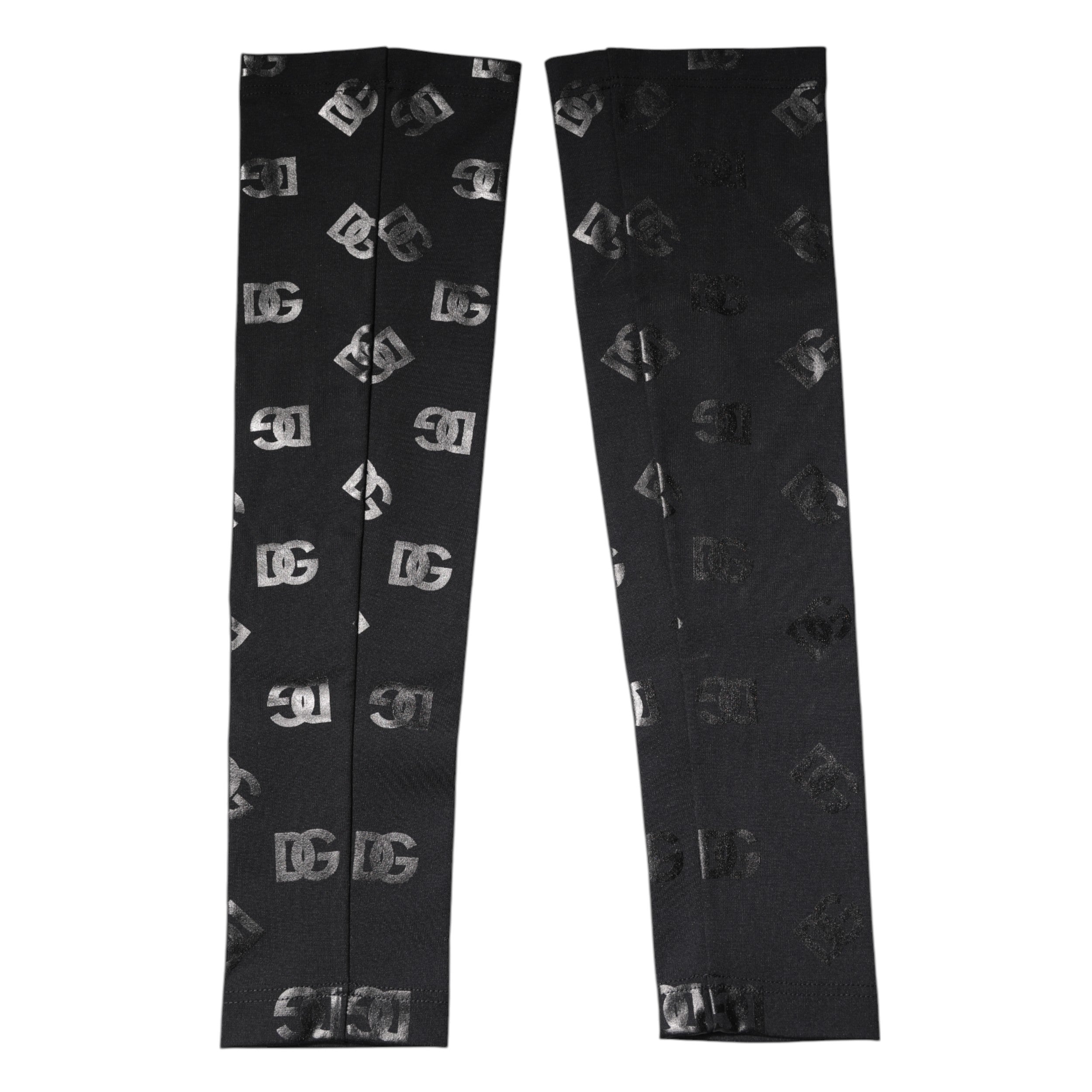 Dolce & Gabbana DG Logo Wool-Cashmere Gloves — Black, view 3