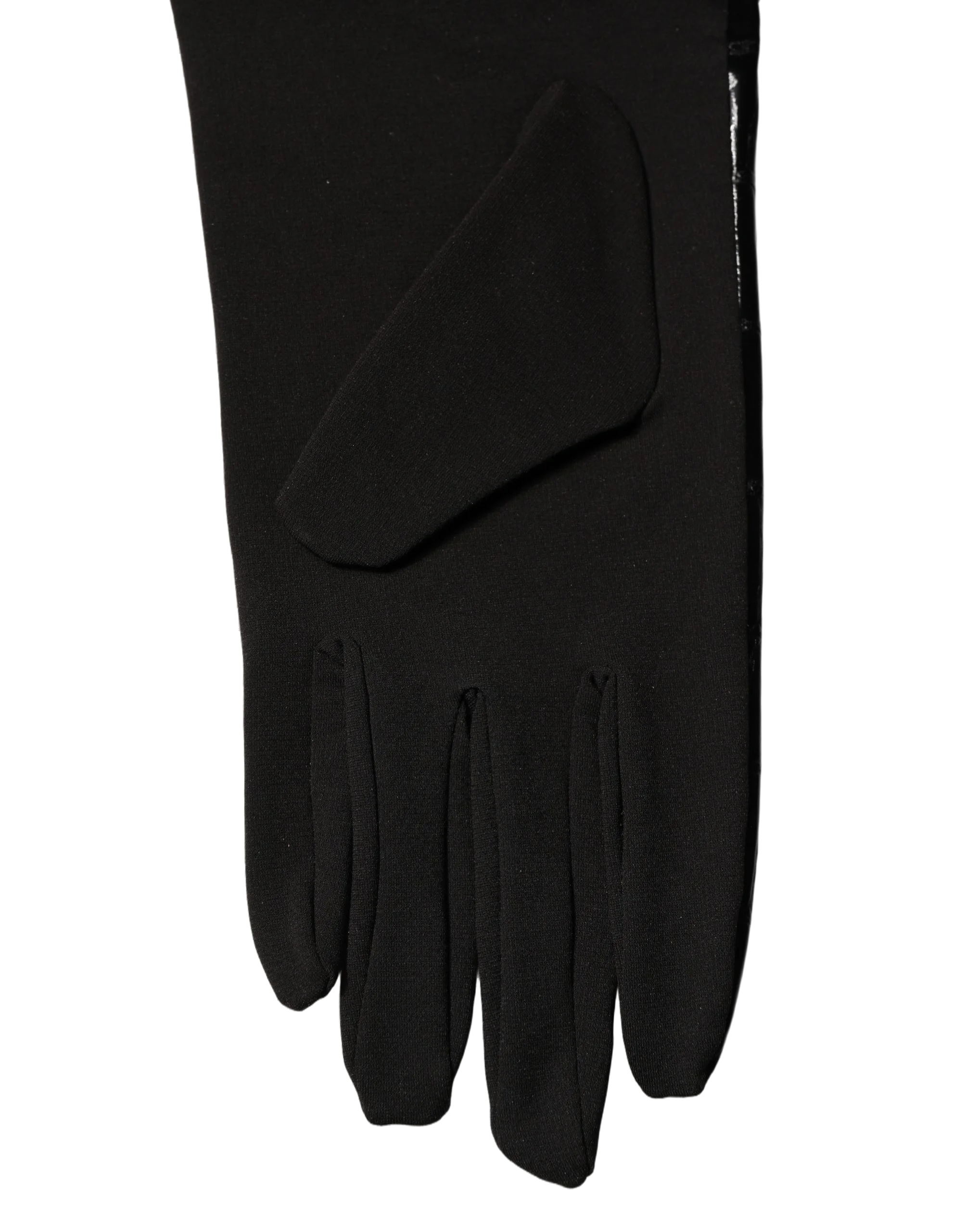 Dolce & Gabbana Crocodile-Embossed Gloves — Black by Dolce Gabbana