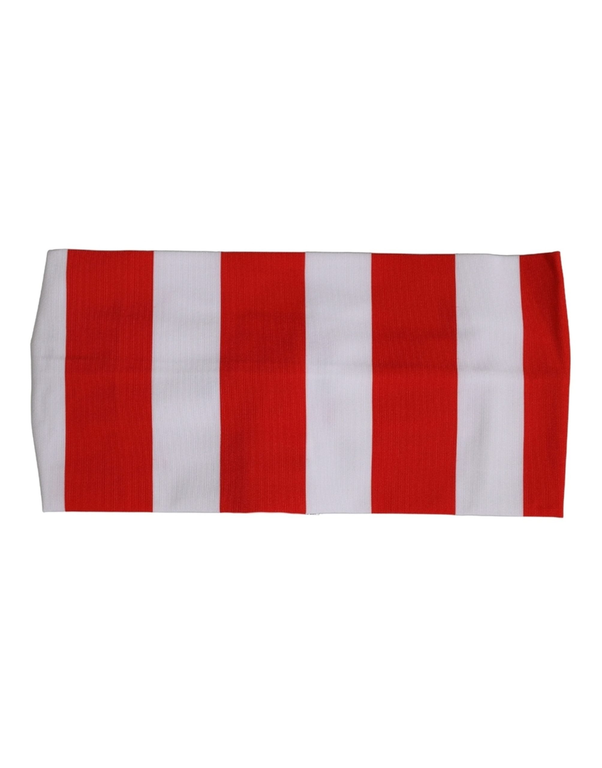 Dolce & Gabbana Red & White Striped Nylon Headband — Red, view 3