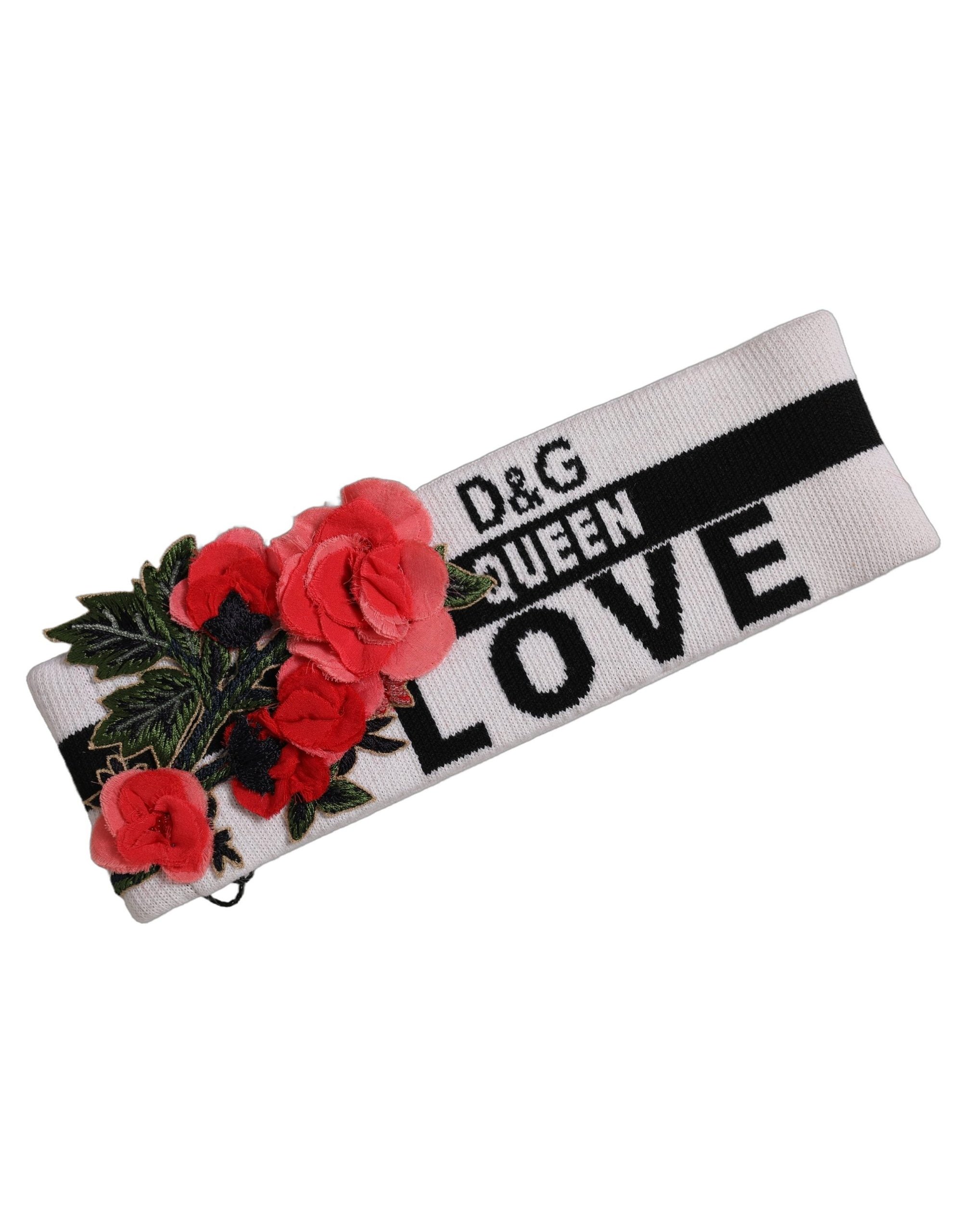 Dolce & Gabbana D&G Queen Love Headband — White, view 3