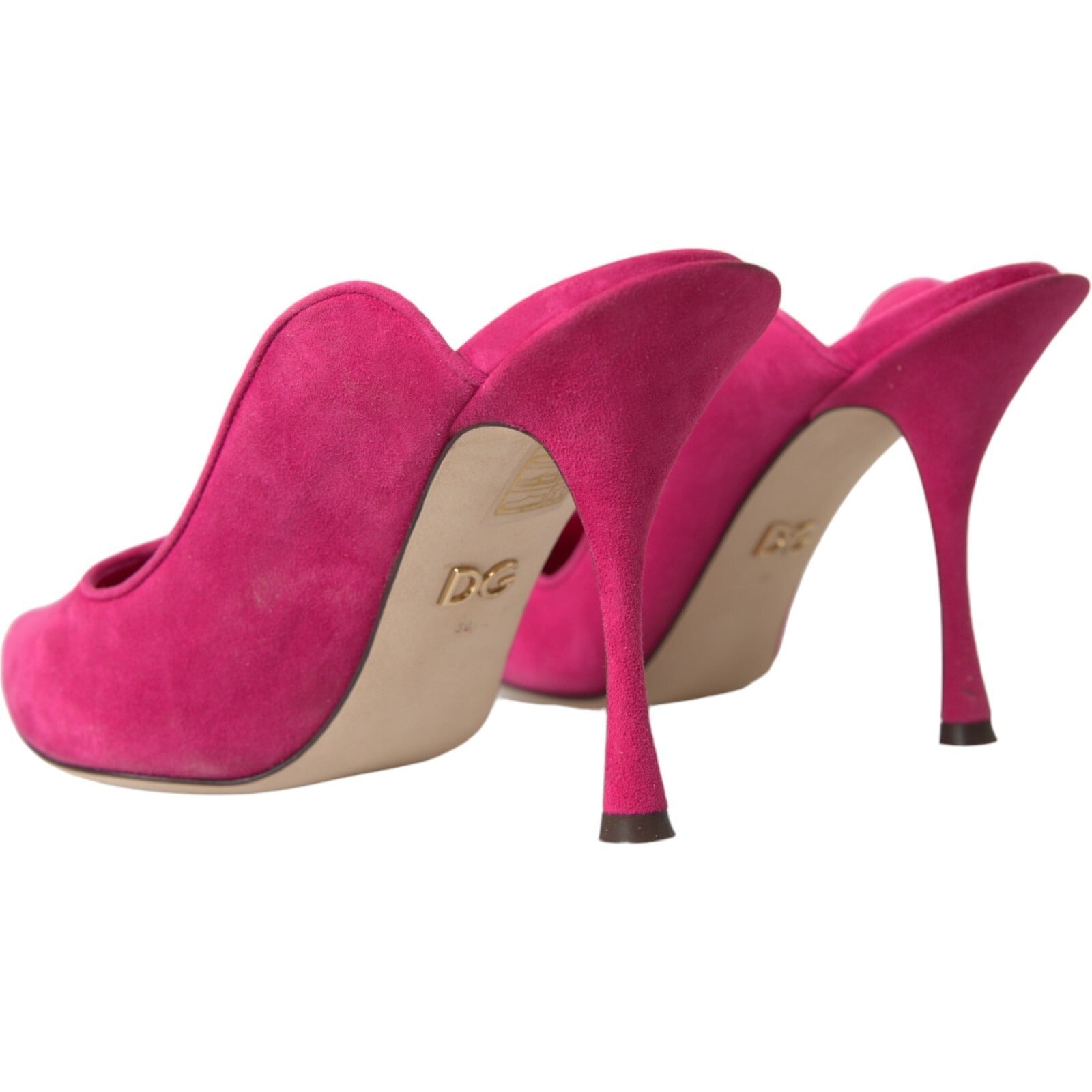 Dolce & Gabbana Fuchsia Suede Heel — Pink, view 5