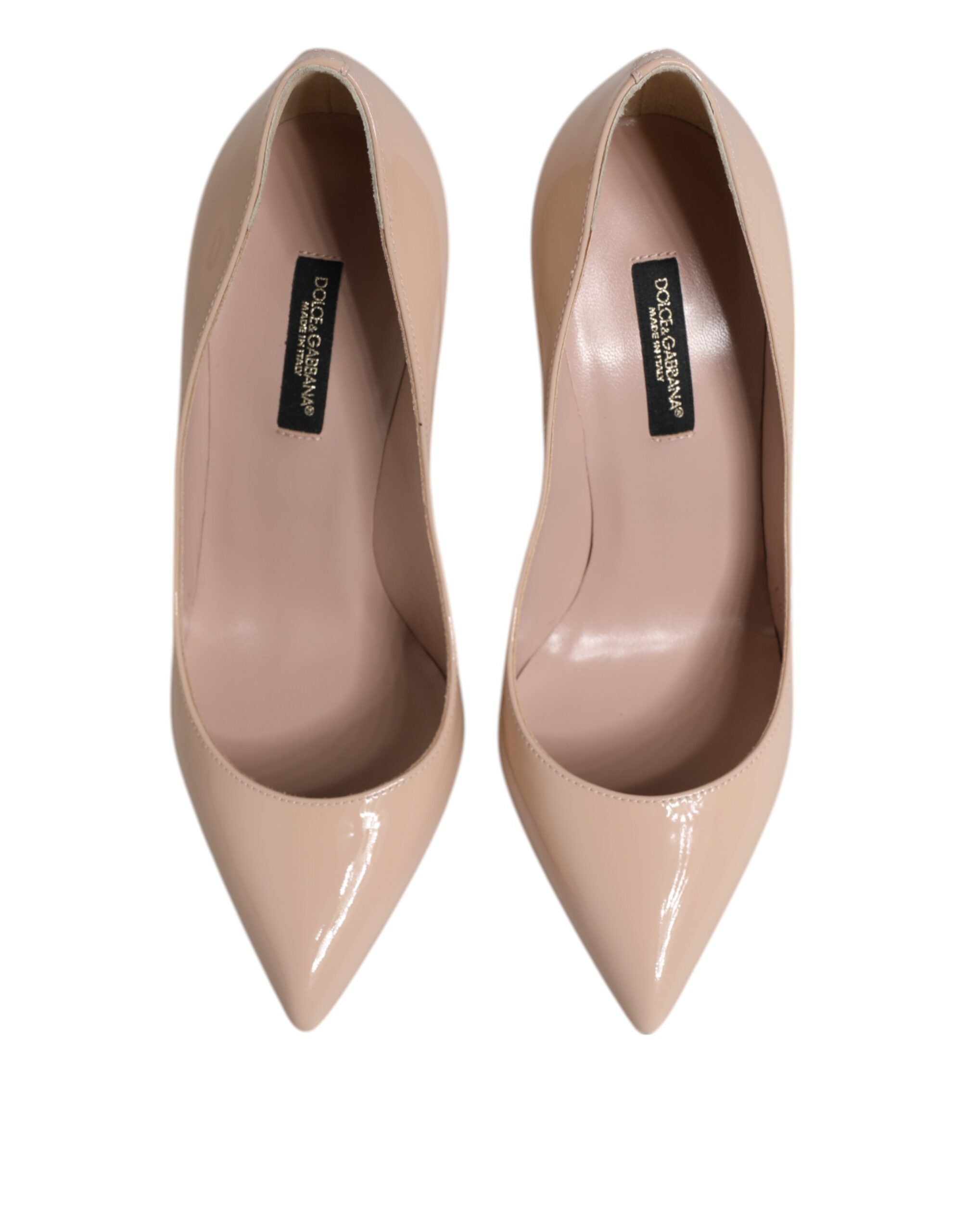 Dolce & Gabbana Patent Leather Stiletto Heels — Beige, view 2
