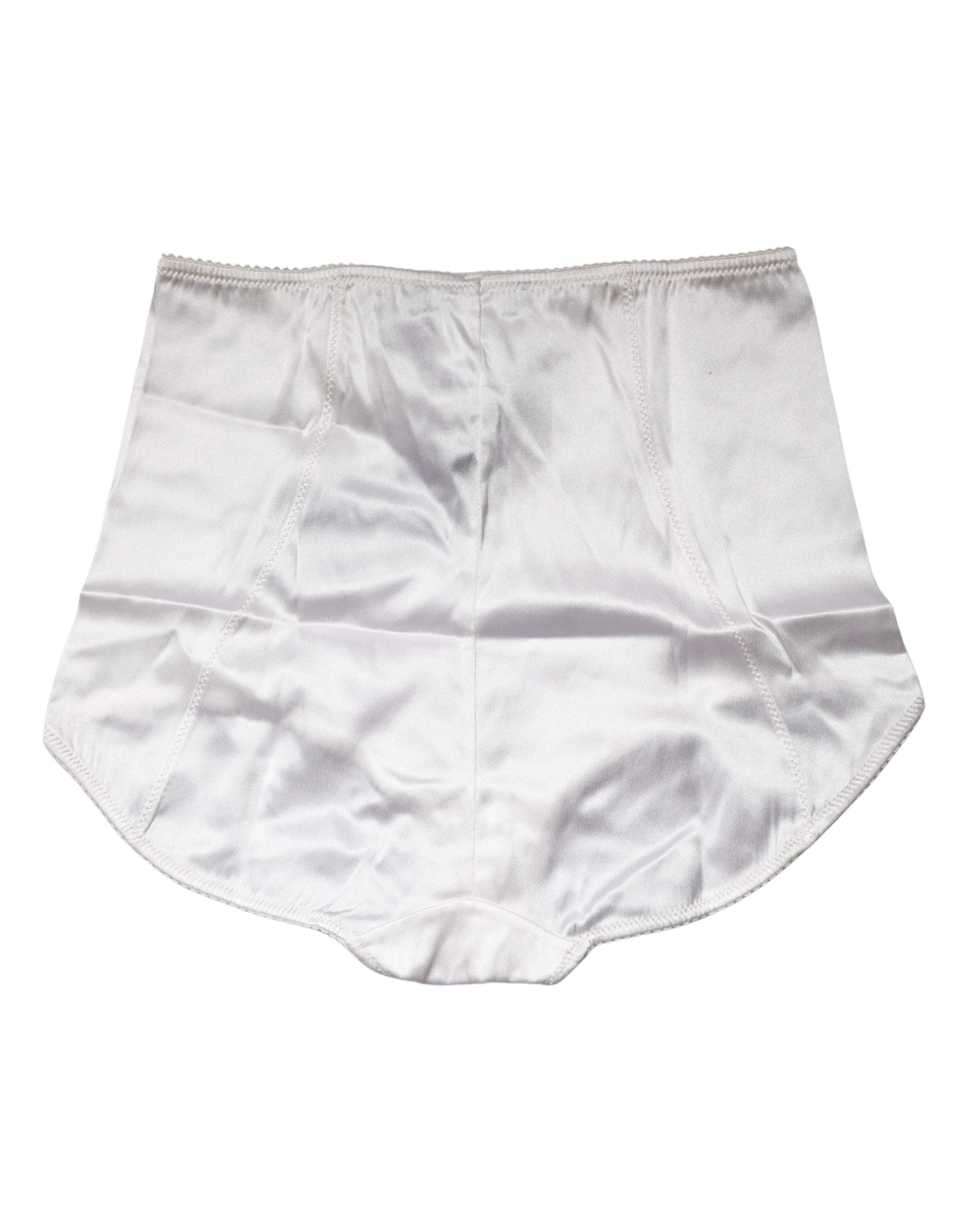 Dolce & Gabbana Silk-Blend Shaping High-Waist Girdle Panty — White, view 2