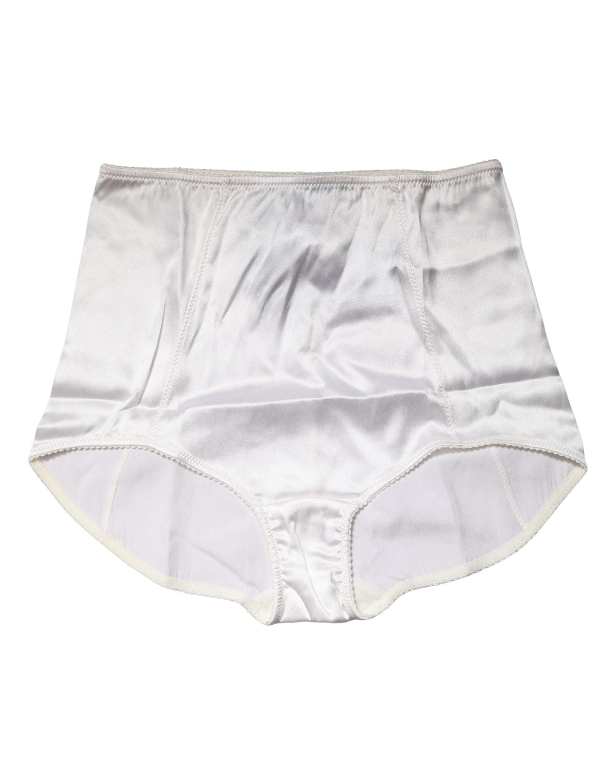 Dolce & Gabbana Silk-Blend Shaping High-Waist Girdle Panty — White, view 4