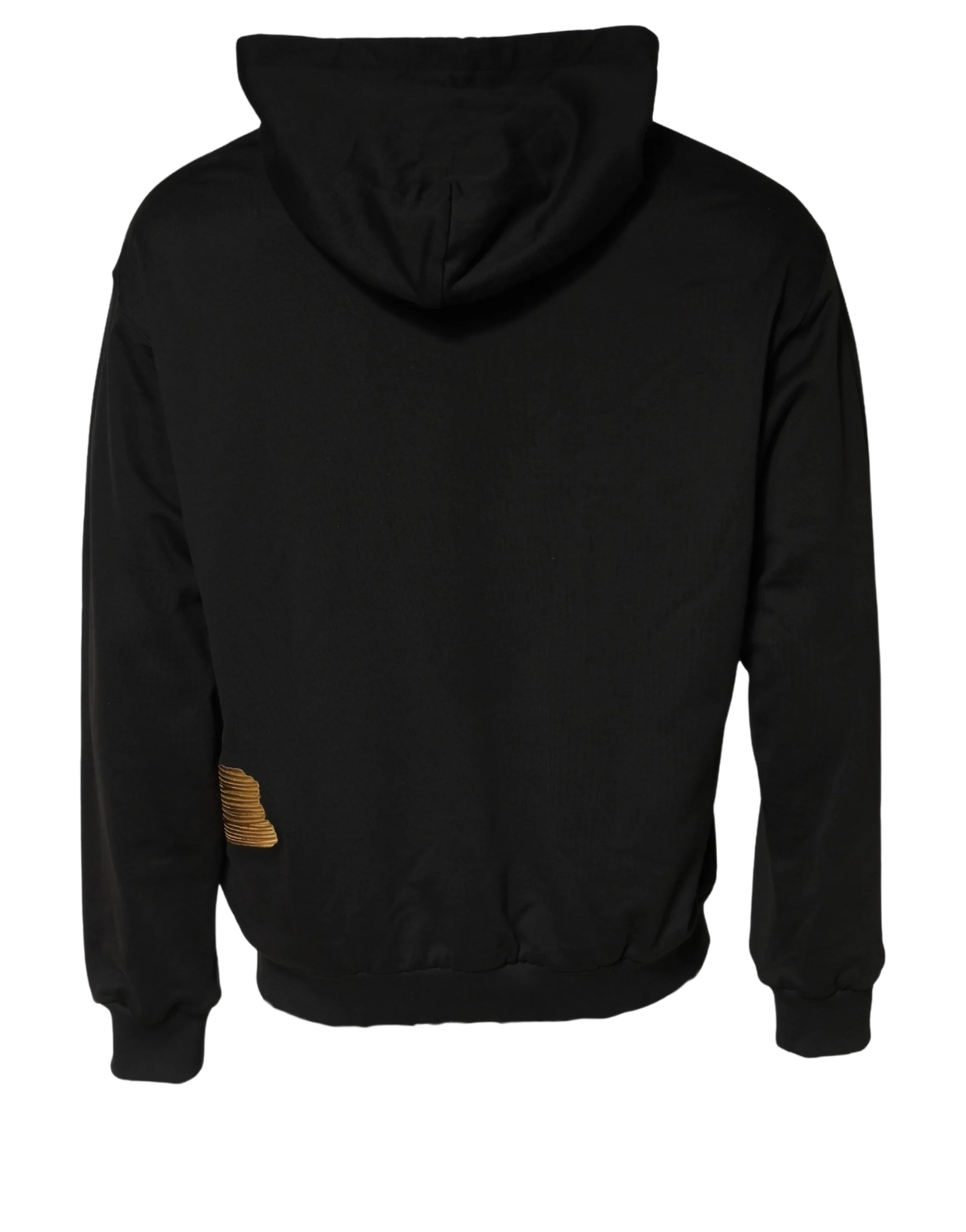 Dolce & Gabbana Logo-Print Cotton Hoodie — Black, view 2