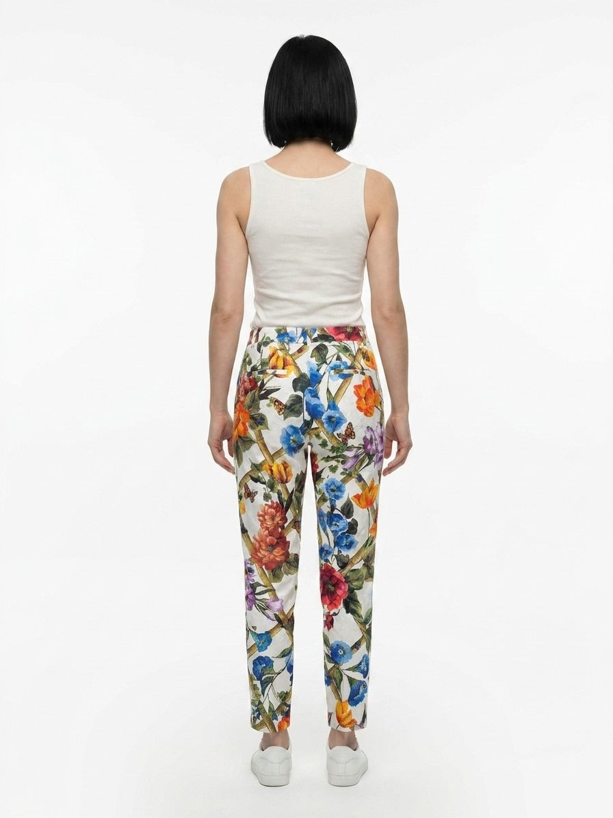 Dolce & Gabbana Floral Cotton-Silk Joggers — Multicolor, view 2
