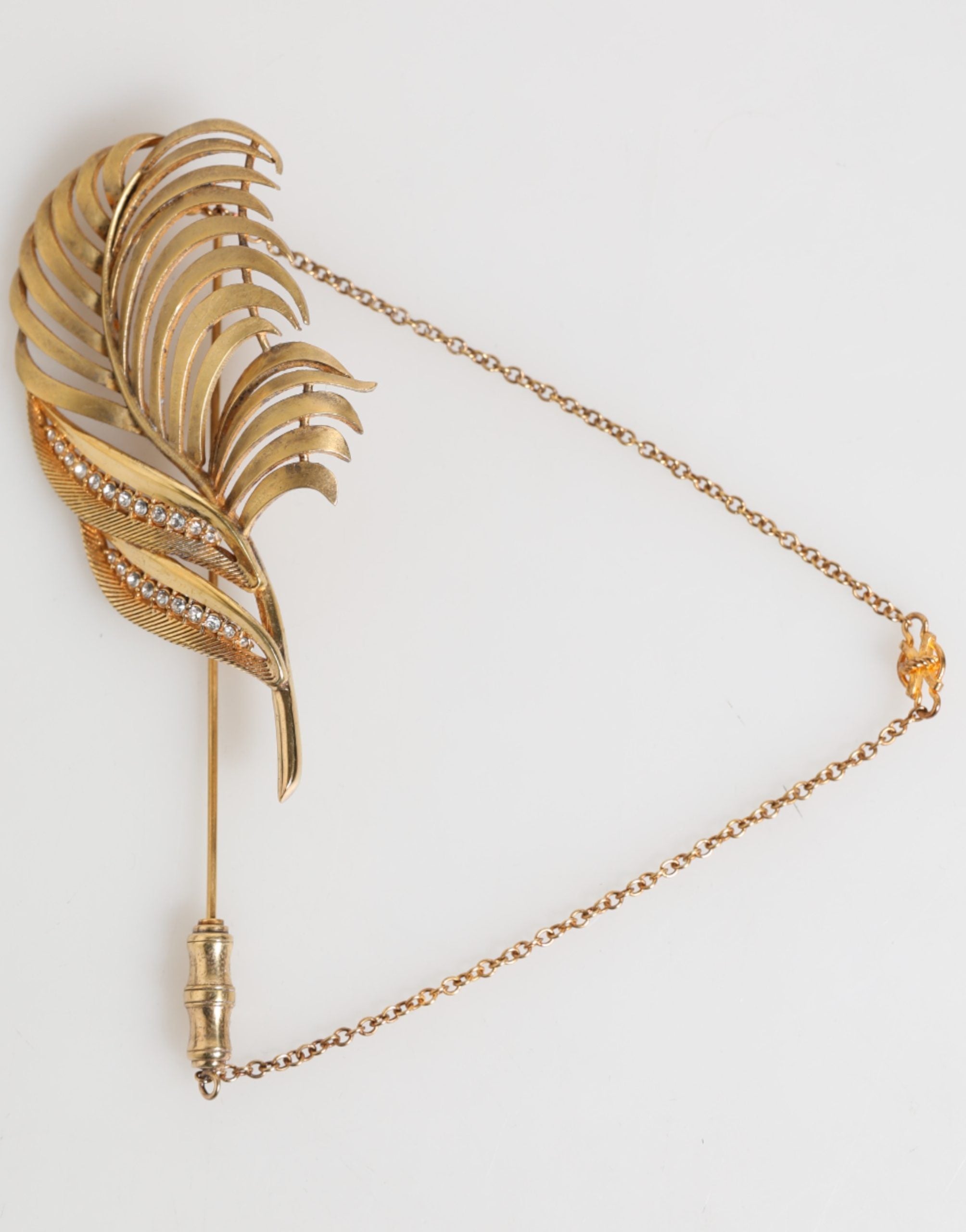 Dolce & Gabbana Leaf-Embellished Gold Lapel Pin — Gold by Dolce Gabbana