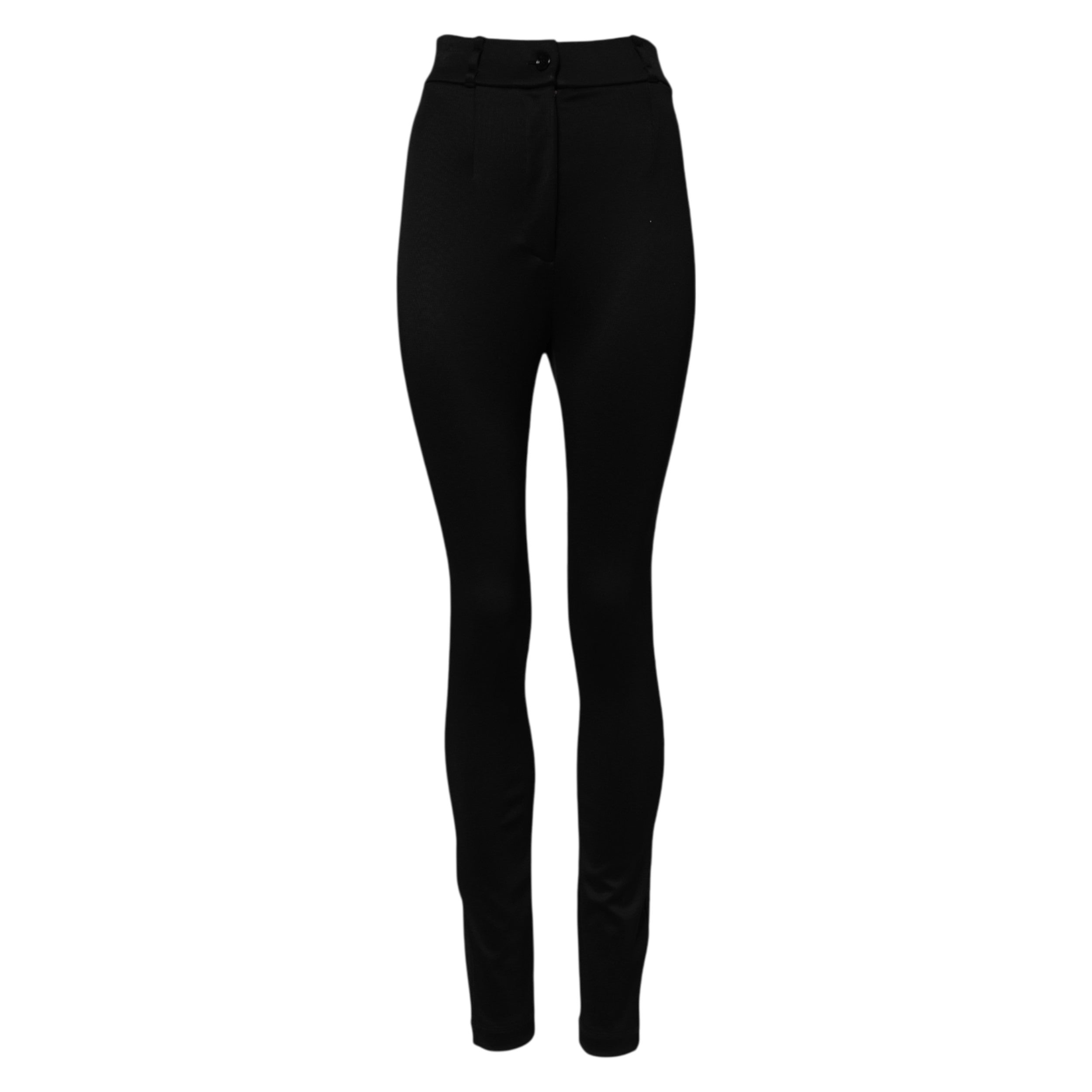 Dolce & Gabbana High-Waist Nylon Leggings — Black by Dolce Gabbana