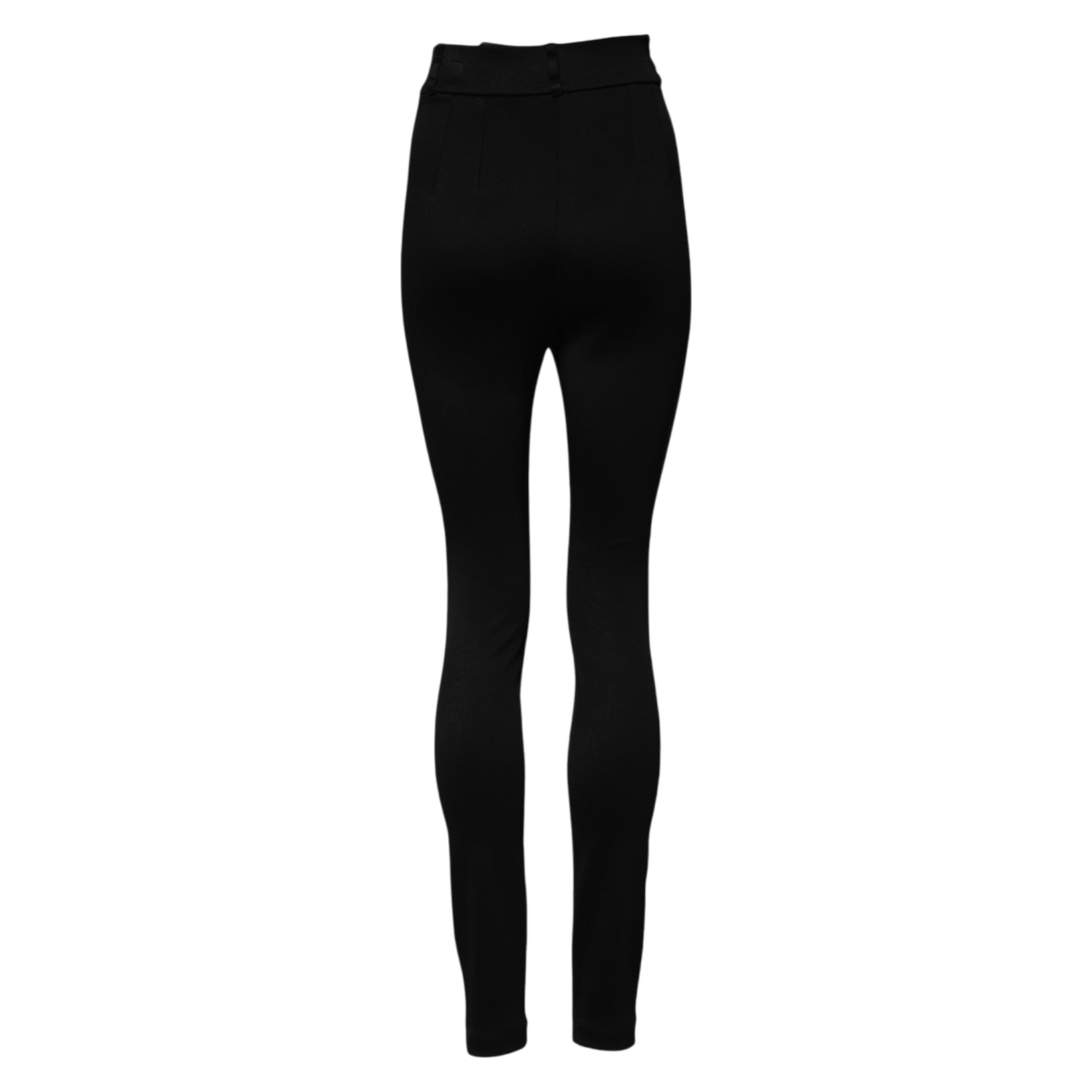 Dolce & Gabbana High-Waist Nylon Leggings — Black, view 3