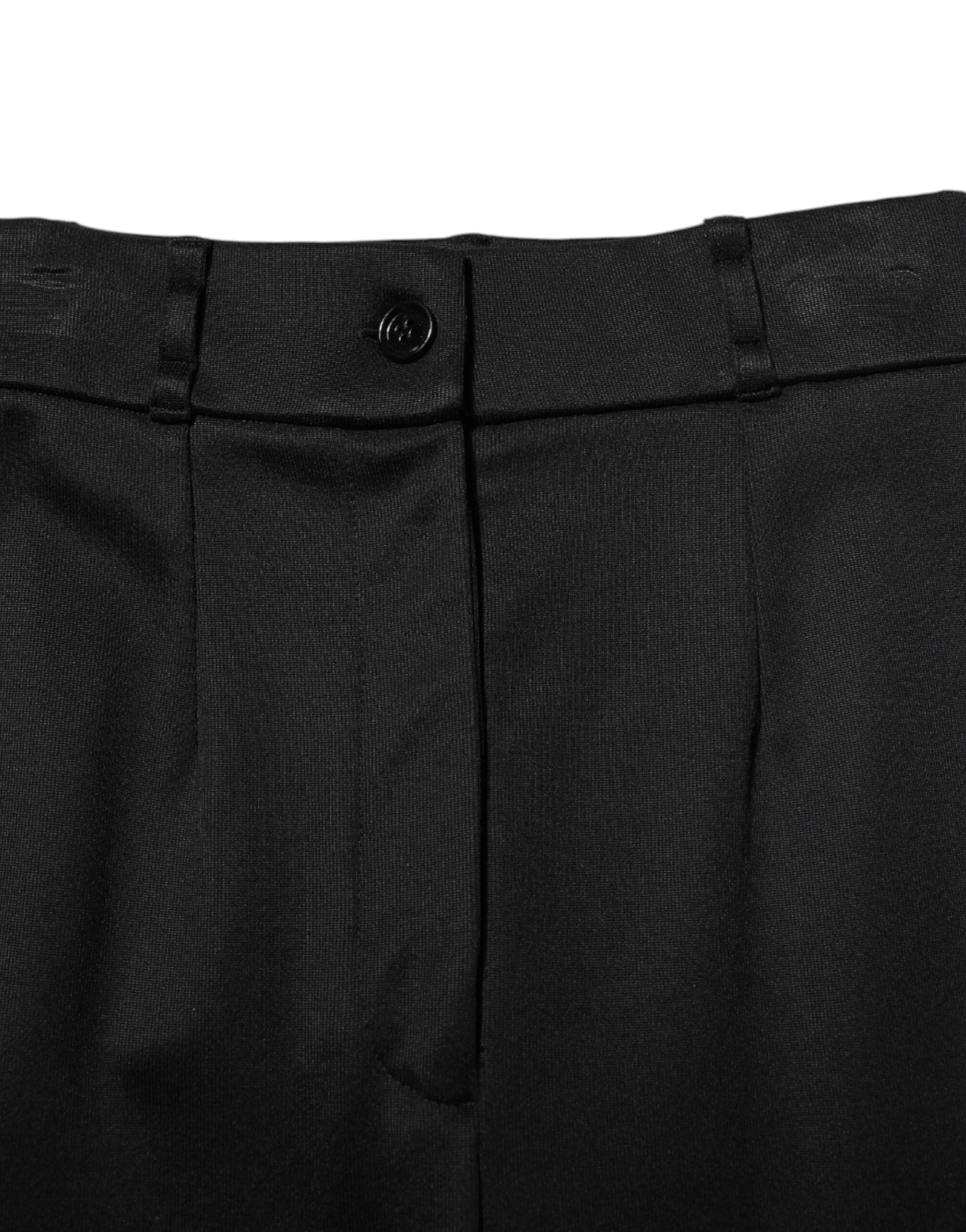Dolce & Gabbana High-Waist Nylon Leggings — Black, view 4