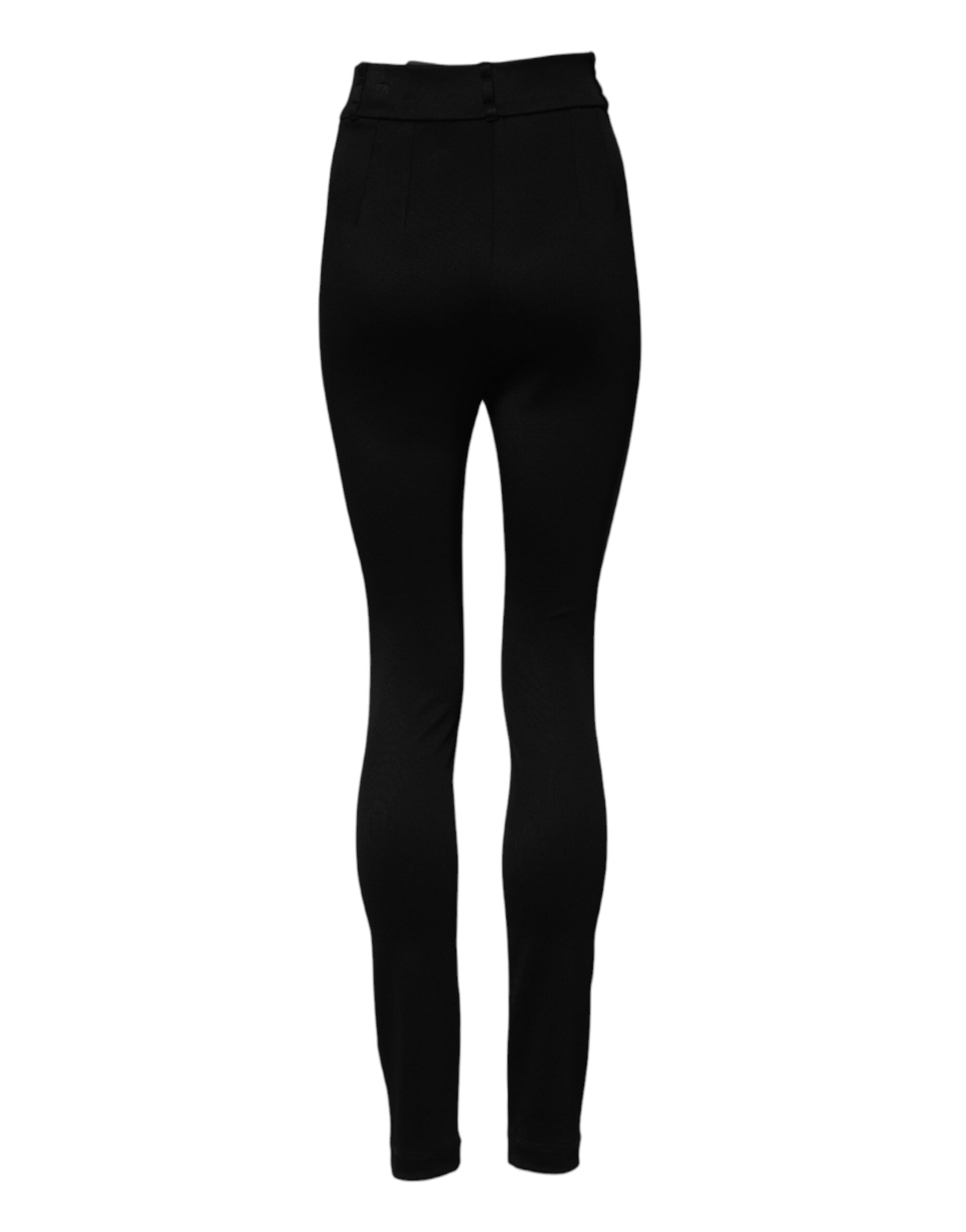 Dolce & Gabbana High-Waist Nylon Leggings — Black, view 5