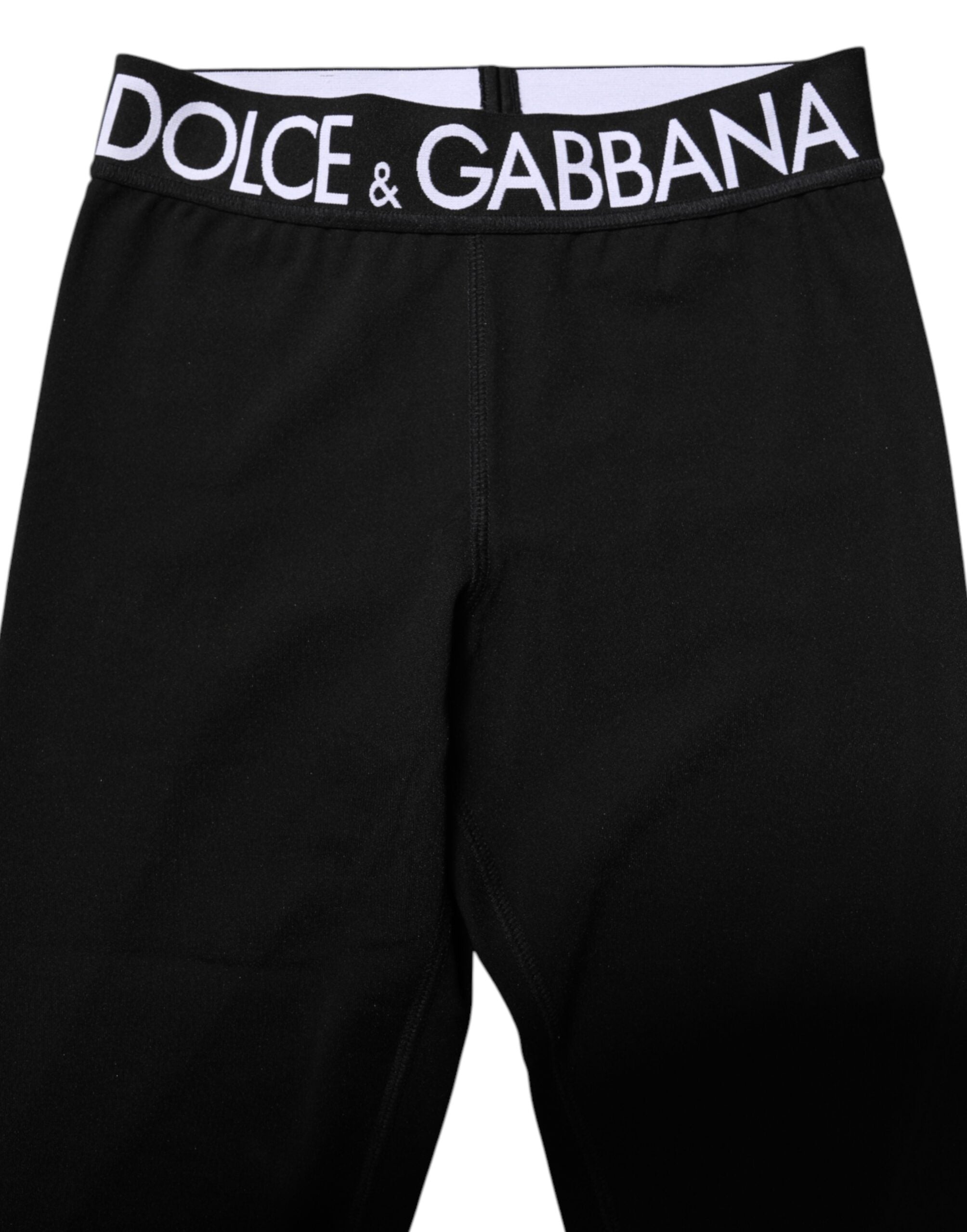 Dolce & Gabbana Nylon Skinny Leggings — Black, view 5
