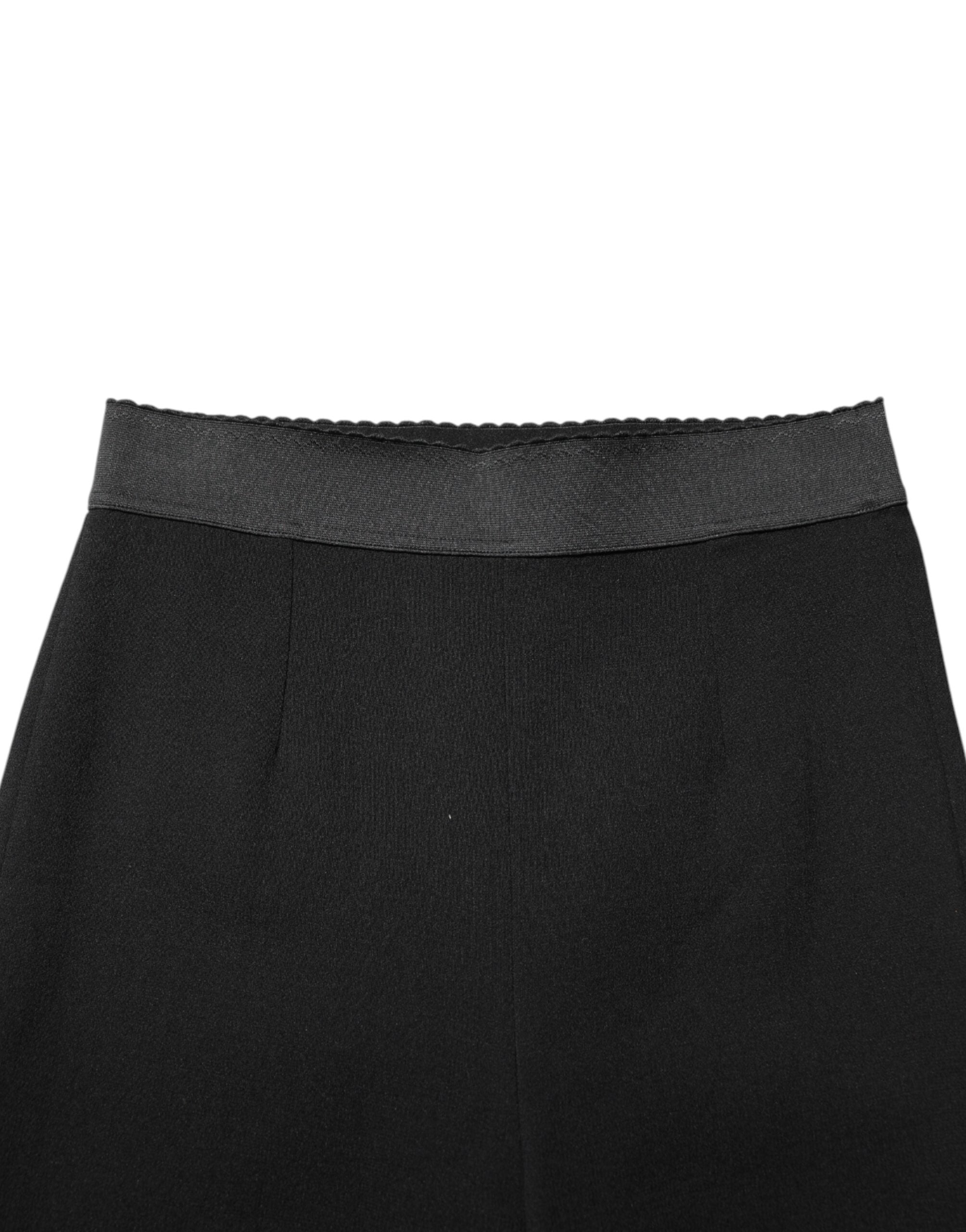 Dolce & Gabbana Virgin Wool Stretch Leggings — Black, view 4