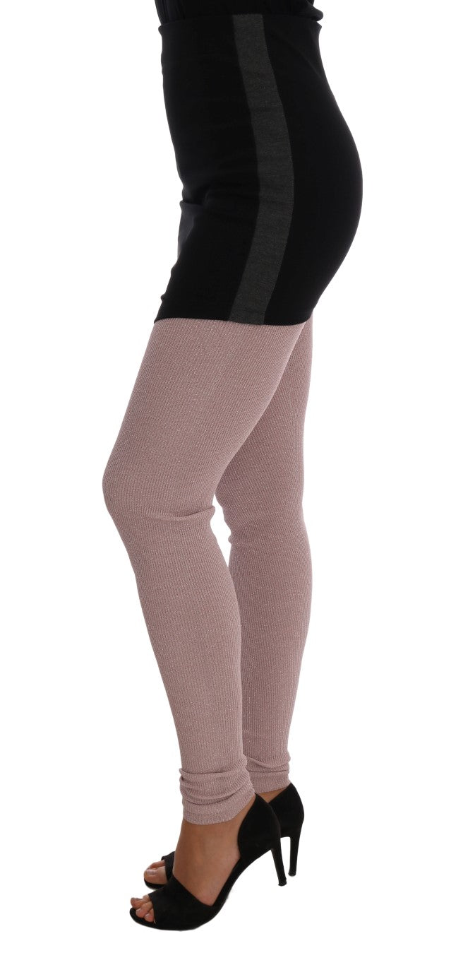 Dolce & Gabbana Stretch Rayon Leggings — Pink, view 2