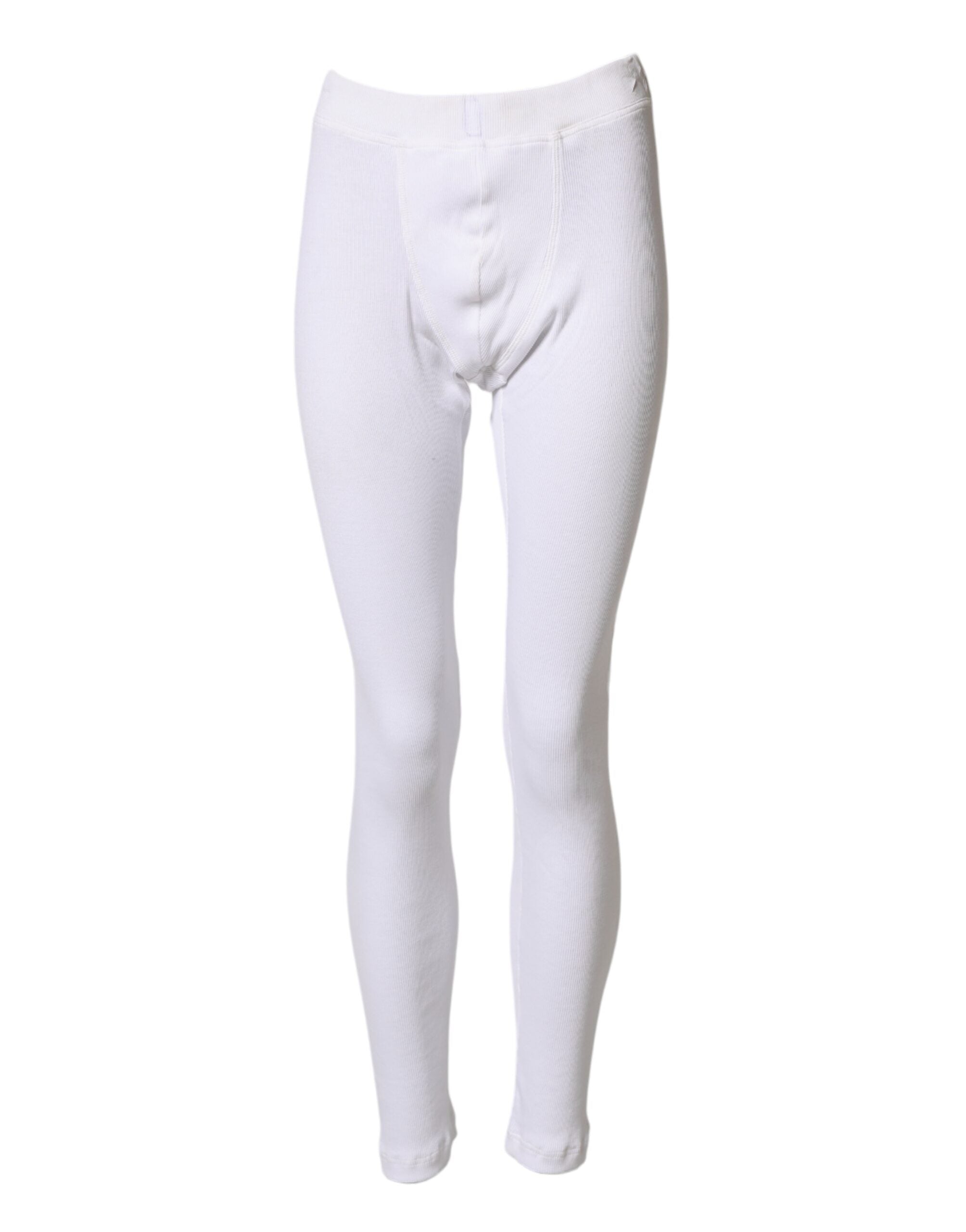 Dolce & Gabbana Cotton Mid-Waist Leggings — White by Dolce Gabbana