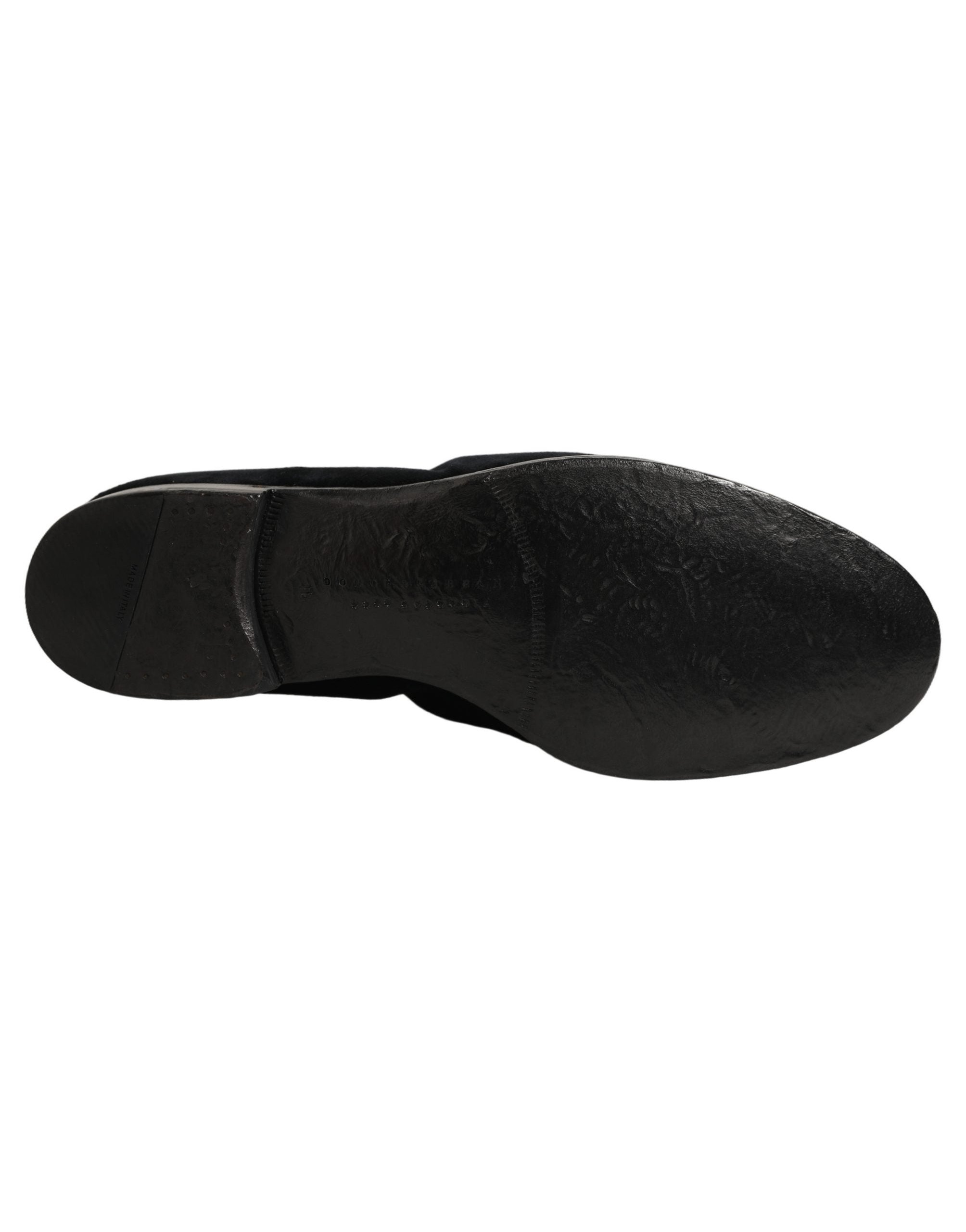 Dolce & Gabbana Suede Slip-On Loafer — Black by Dolce Gabbana