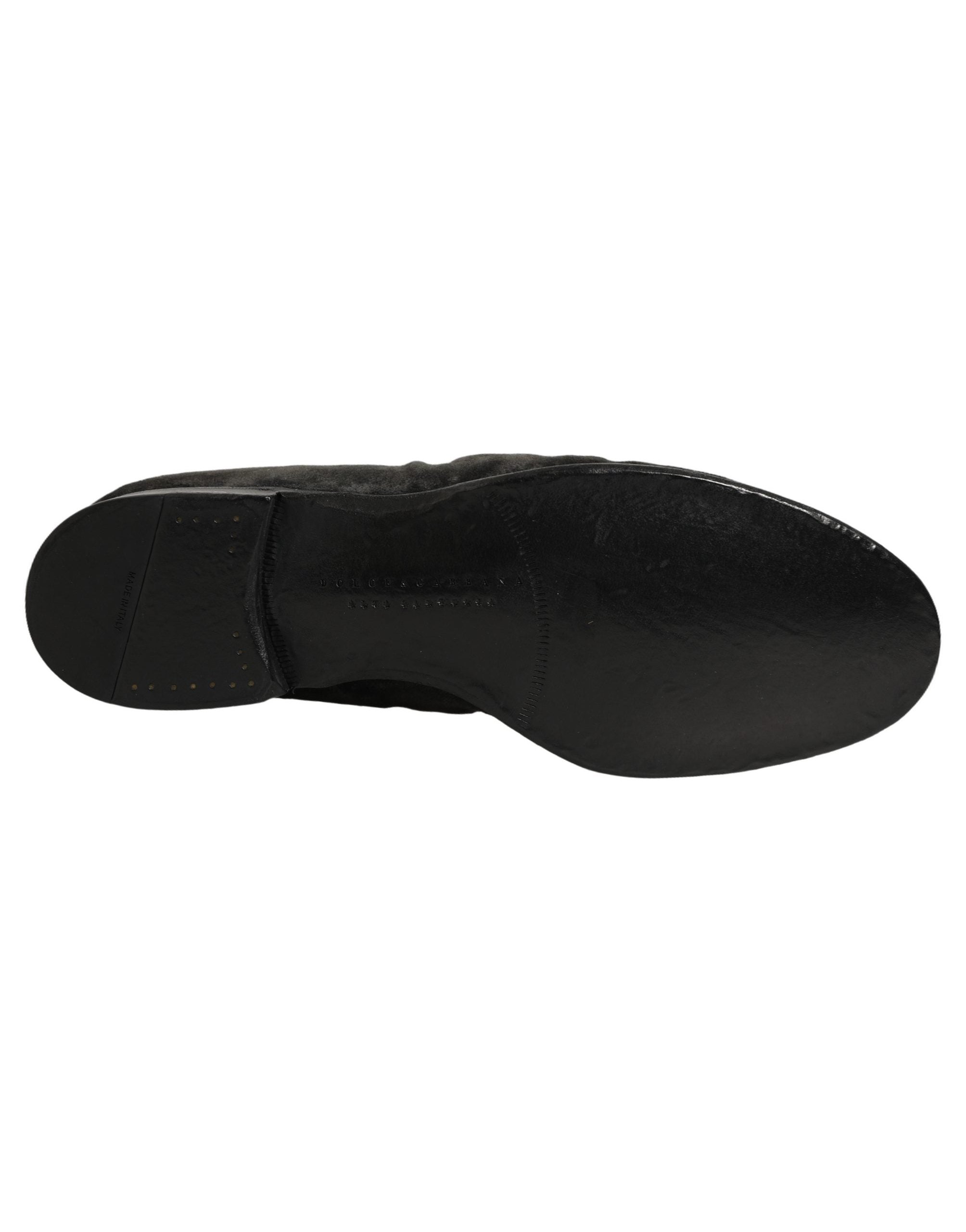 Dolce & Gabbana Suede Slip-On Loafer — Black by Dolce Gabbana