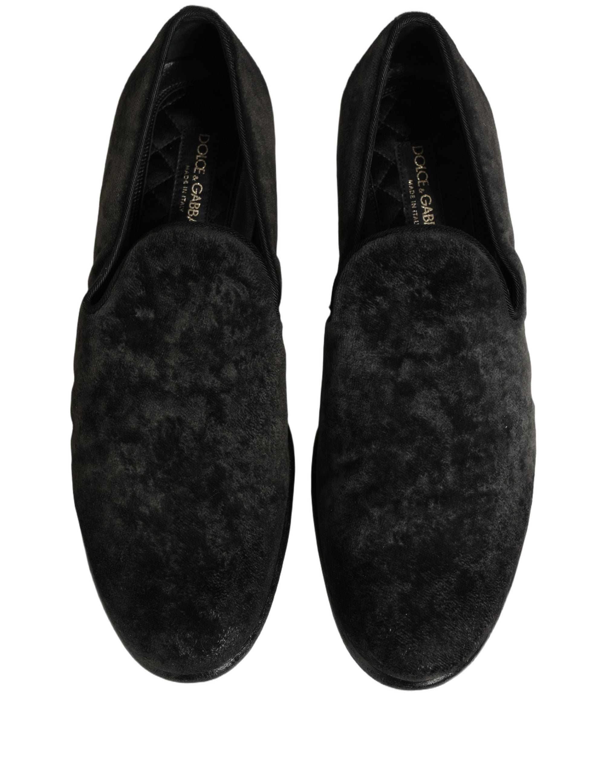 Dolce & Gabbana Suede Slip-On Loafer — Black, view 3