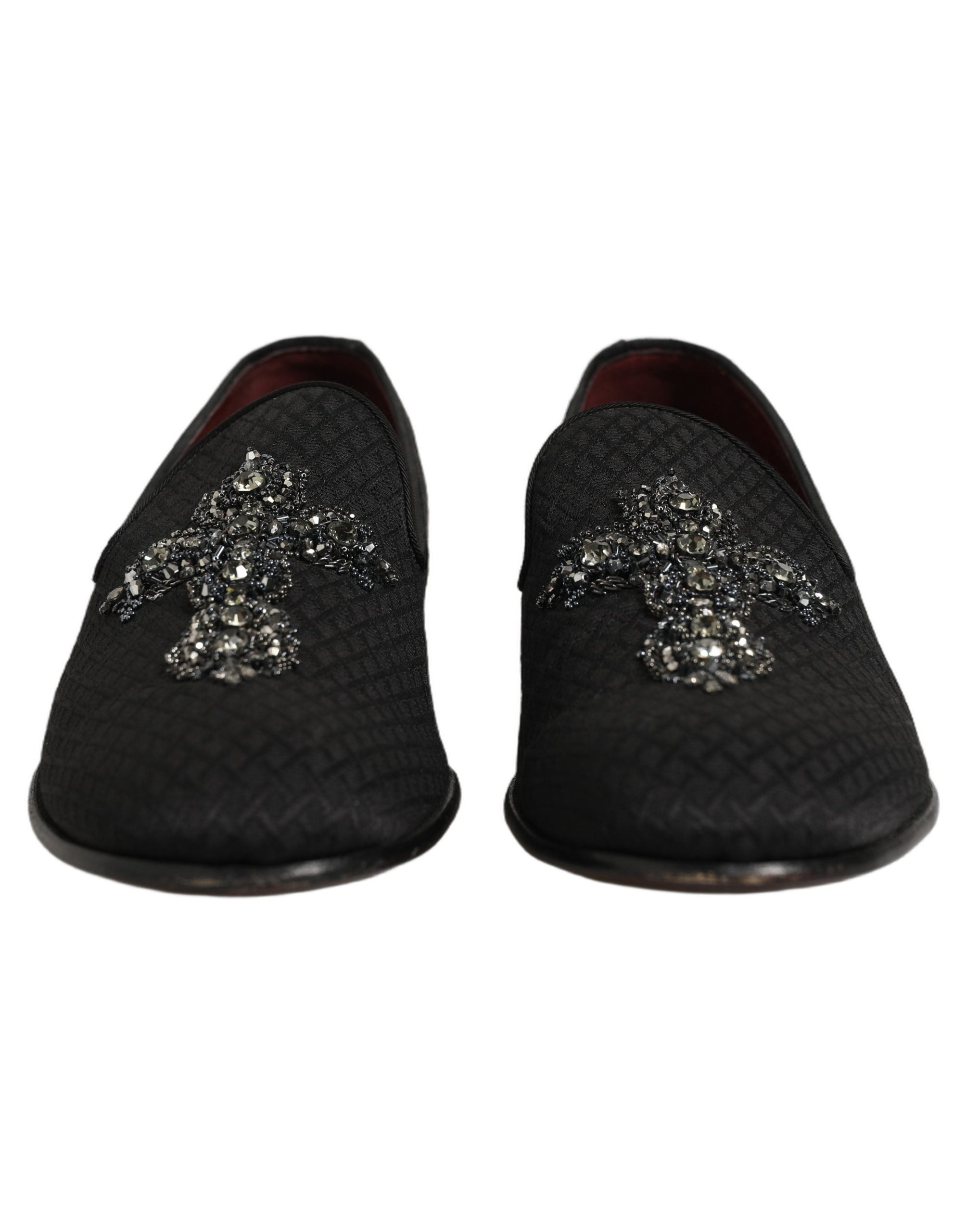Dolce & Gabbana Crystal-Embroidered Cross Loafer — Black by Dolce Gabbana