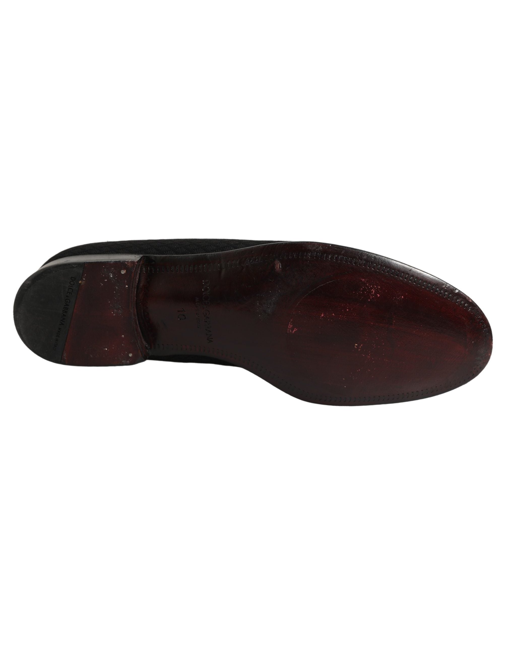 Dolce & Gabbana Crystal-Embroidered Cross Loafer — Black, view 7