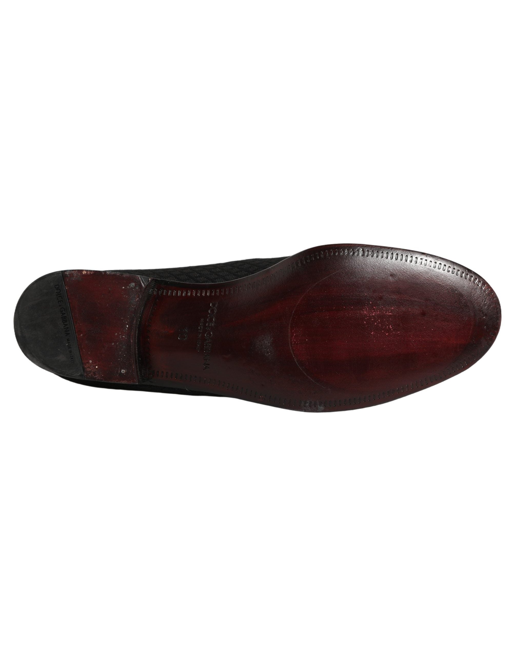 Dolce & Gabbana Crystal-Embroidered Cross Loafer — Black, view 8