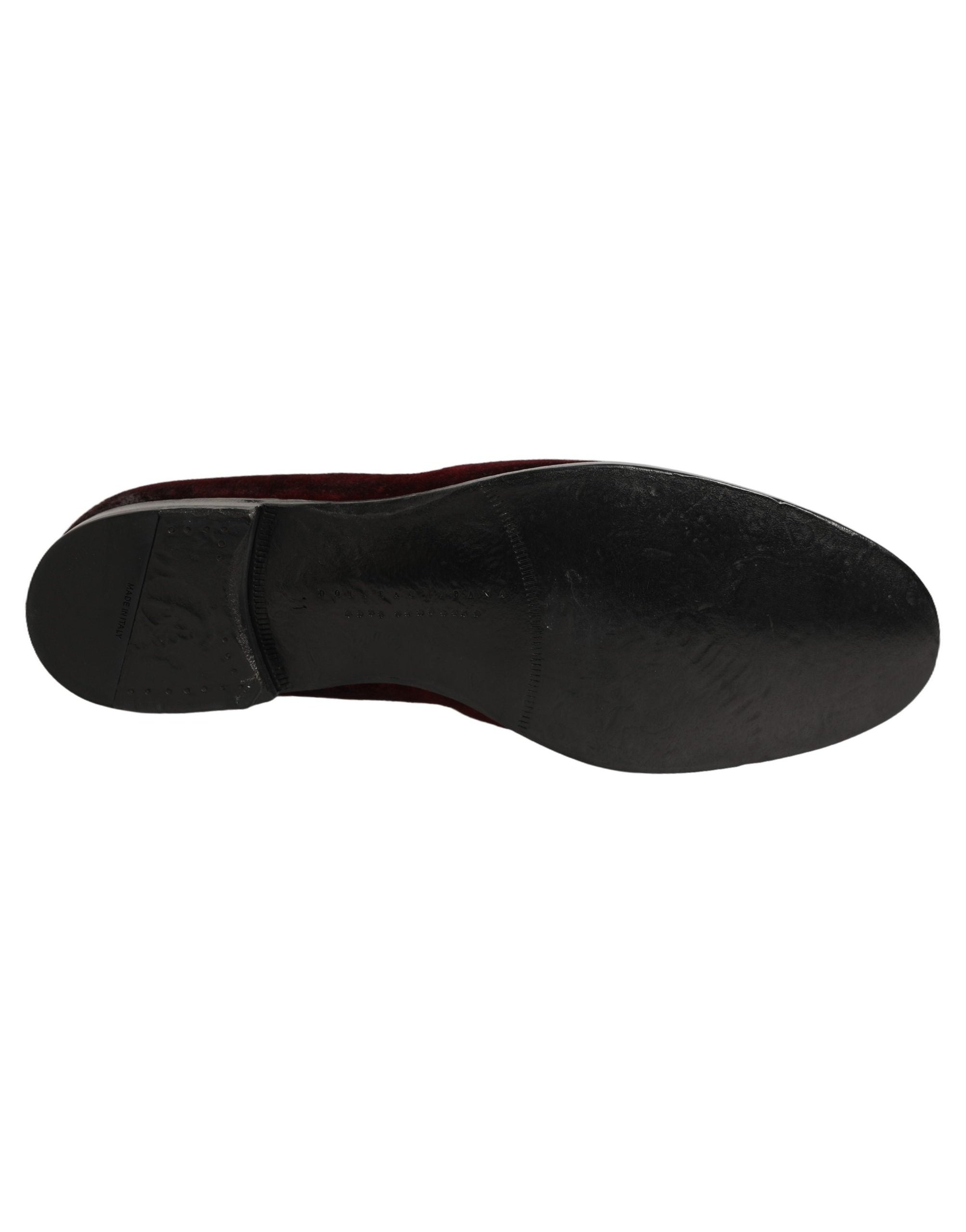 Dolce & Gabbana Suede Slip-On Loafer — Maroon by Dolce Gabbana