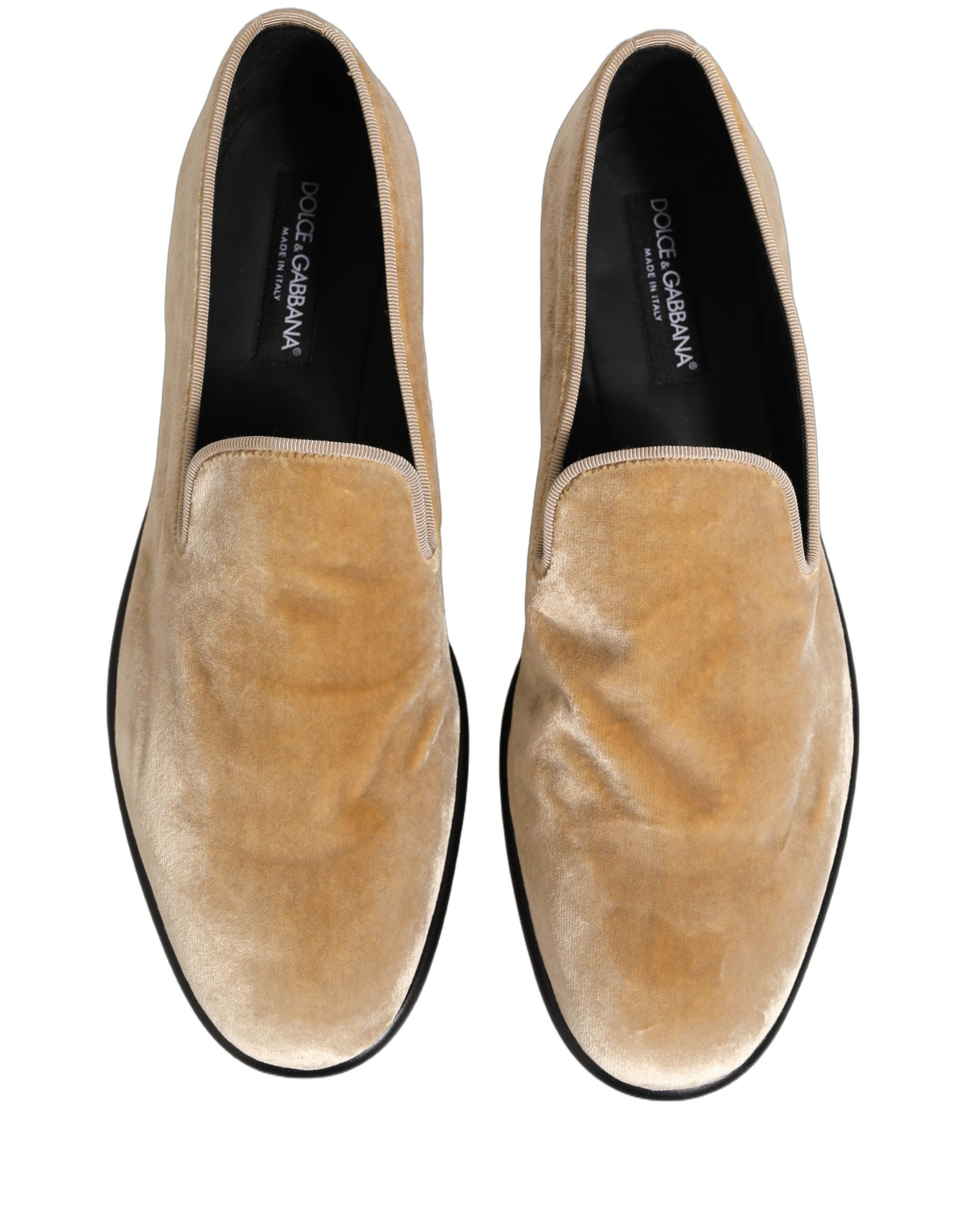 Dolce & Gabbana Suede Slip-On Loafers — Beige, view 3