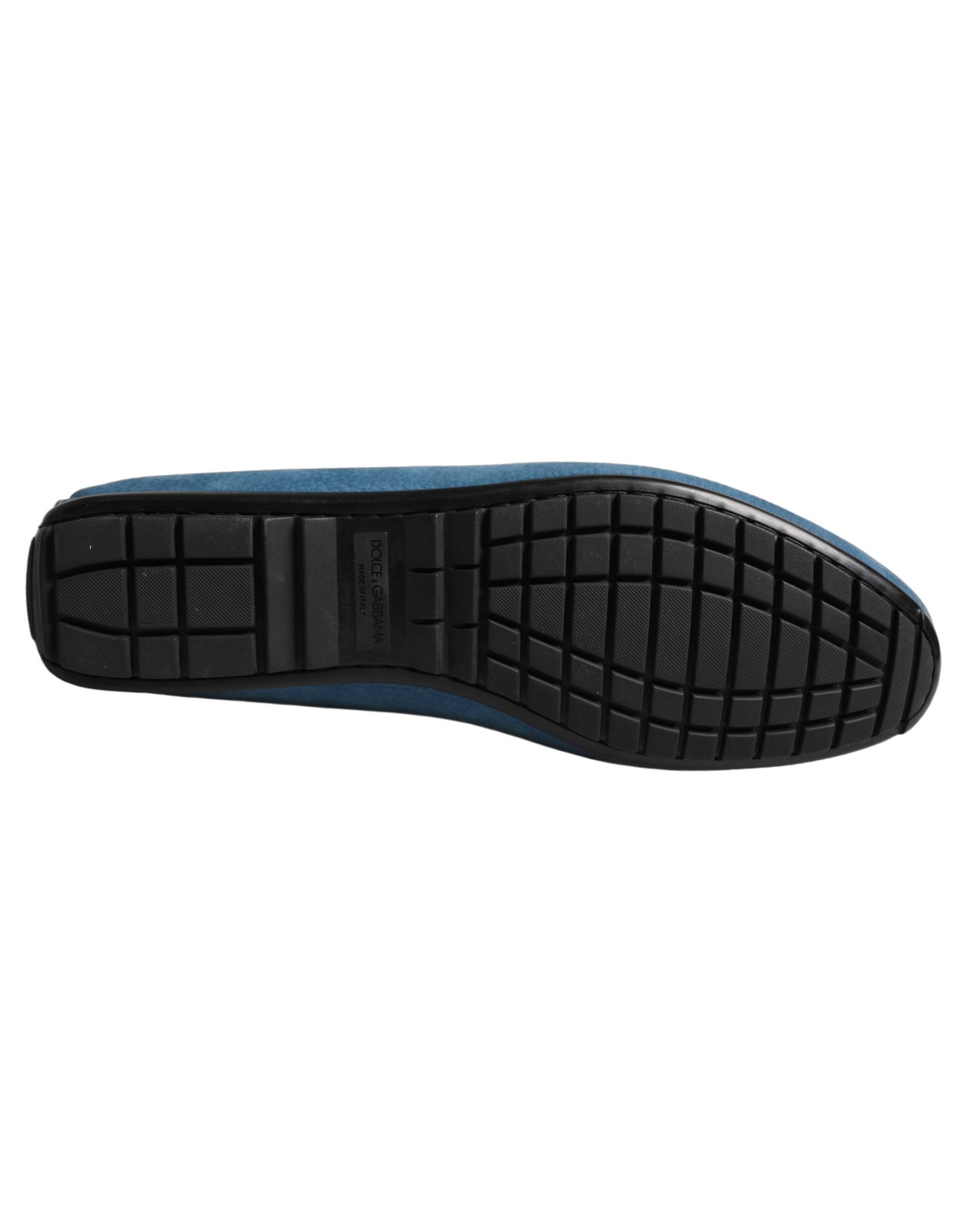 Dolce & Gabbana Pebbled Calfskin Leather Loafers — Blue by Dolce Gabbana