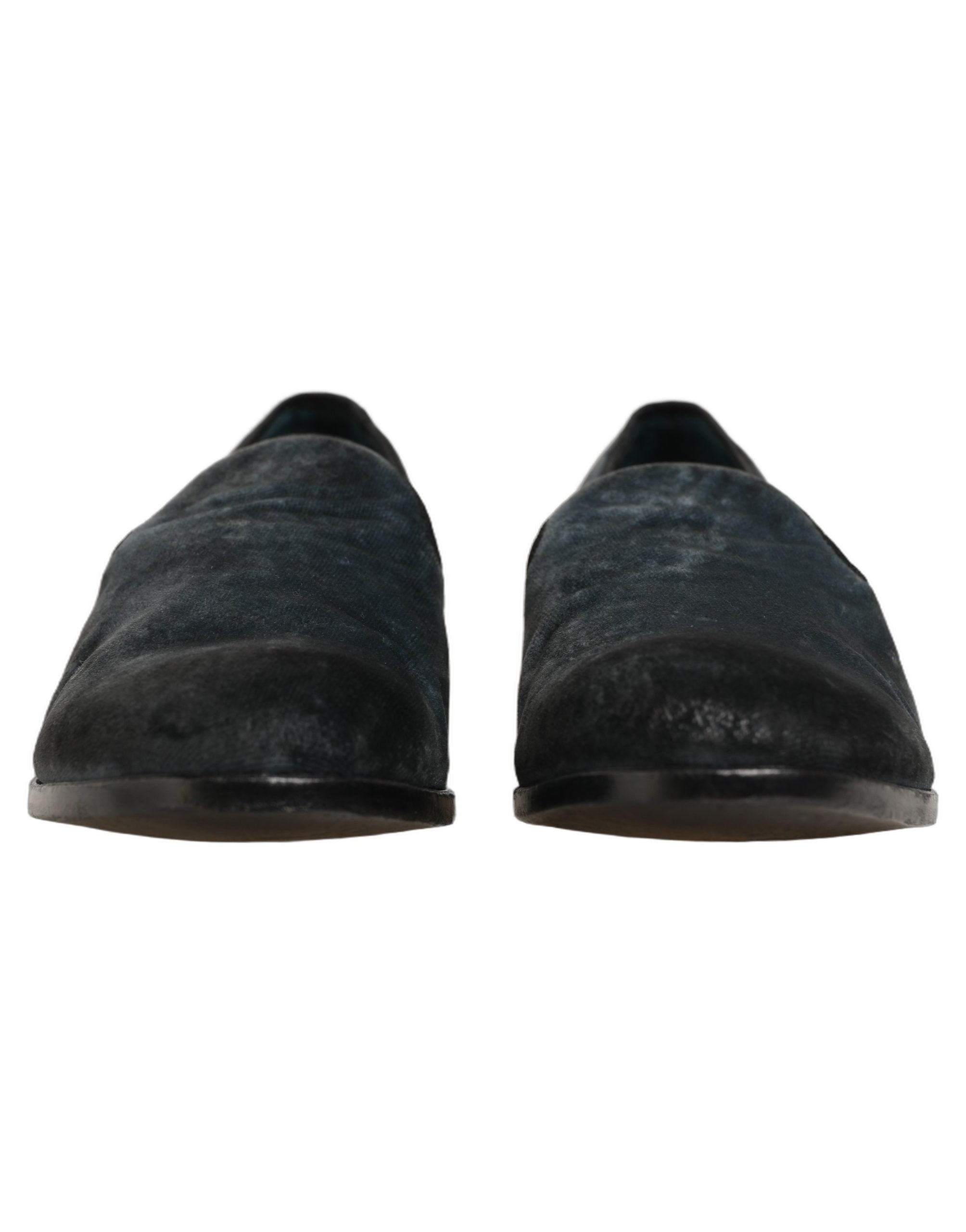 Dolce & Gabbana Suede Slip-On Loafers — Blue, view 2