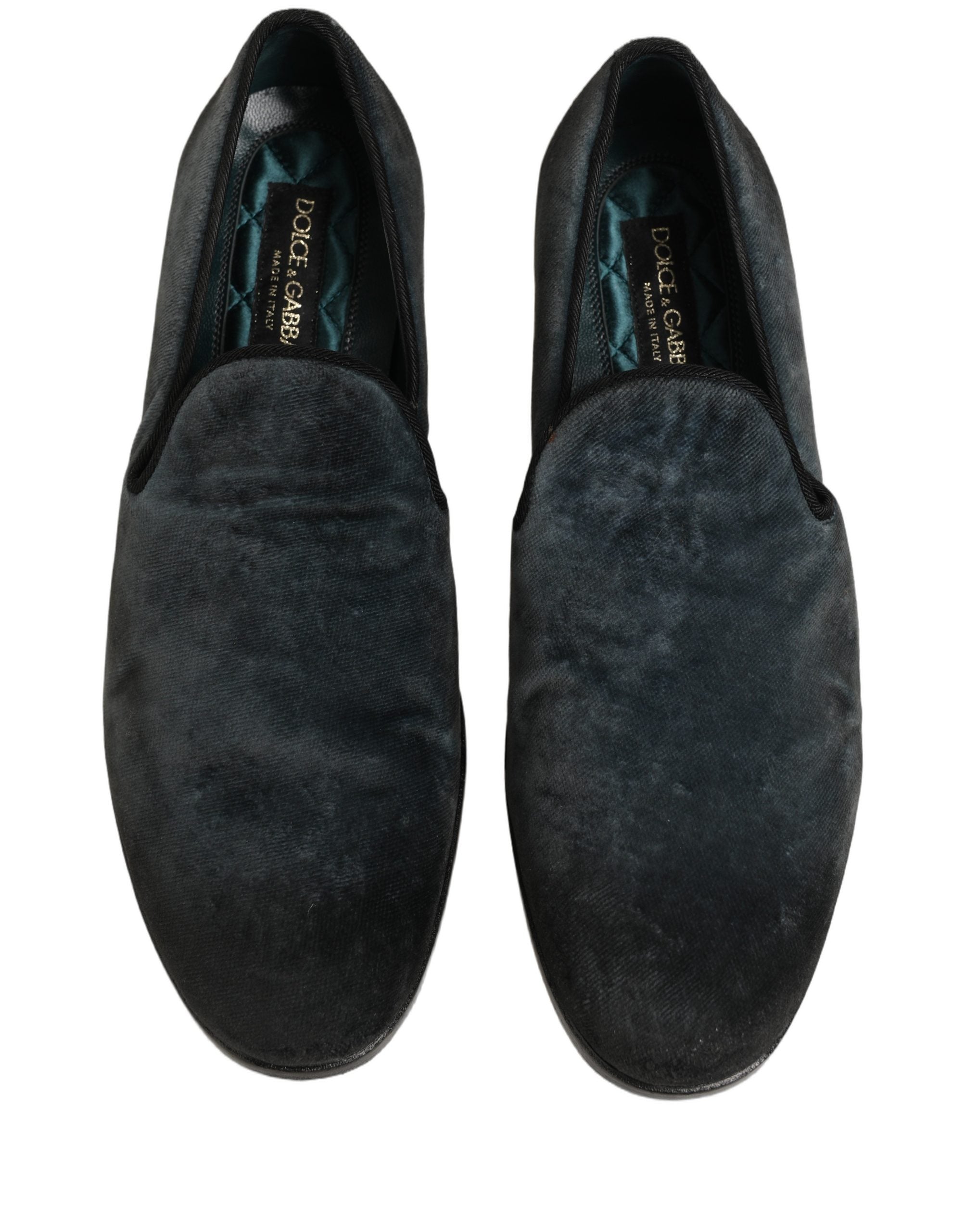 Dolce & Gabbana Suede Slip-On Loafers — Blue, view 3