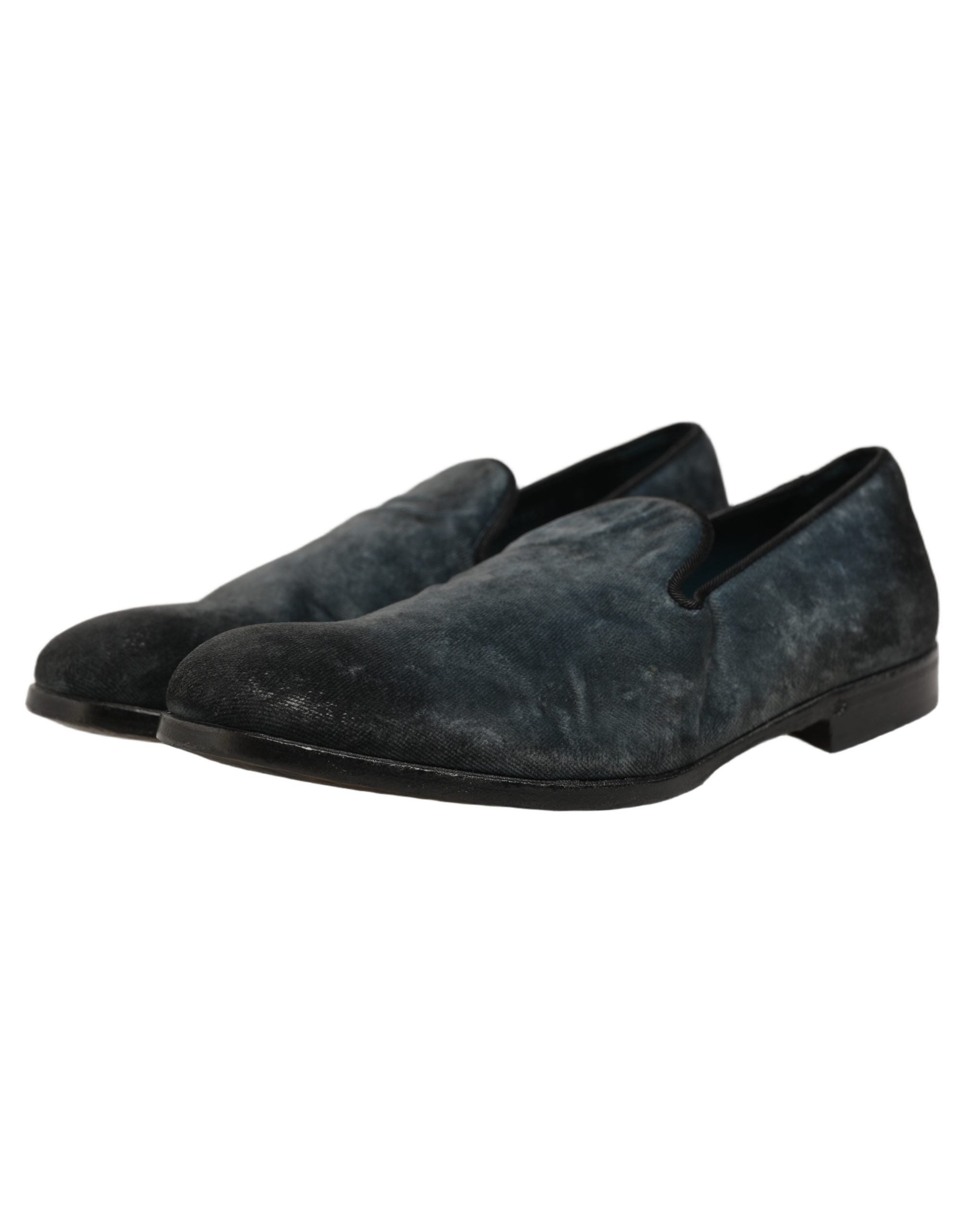 Dolce & Gabbana Suede Slip-On Loafers — Blue, view 4